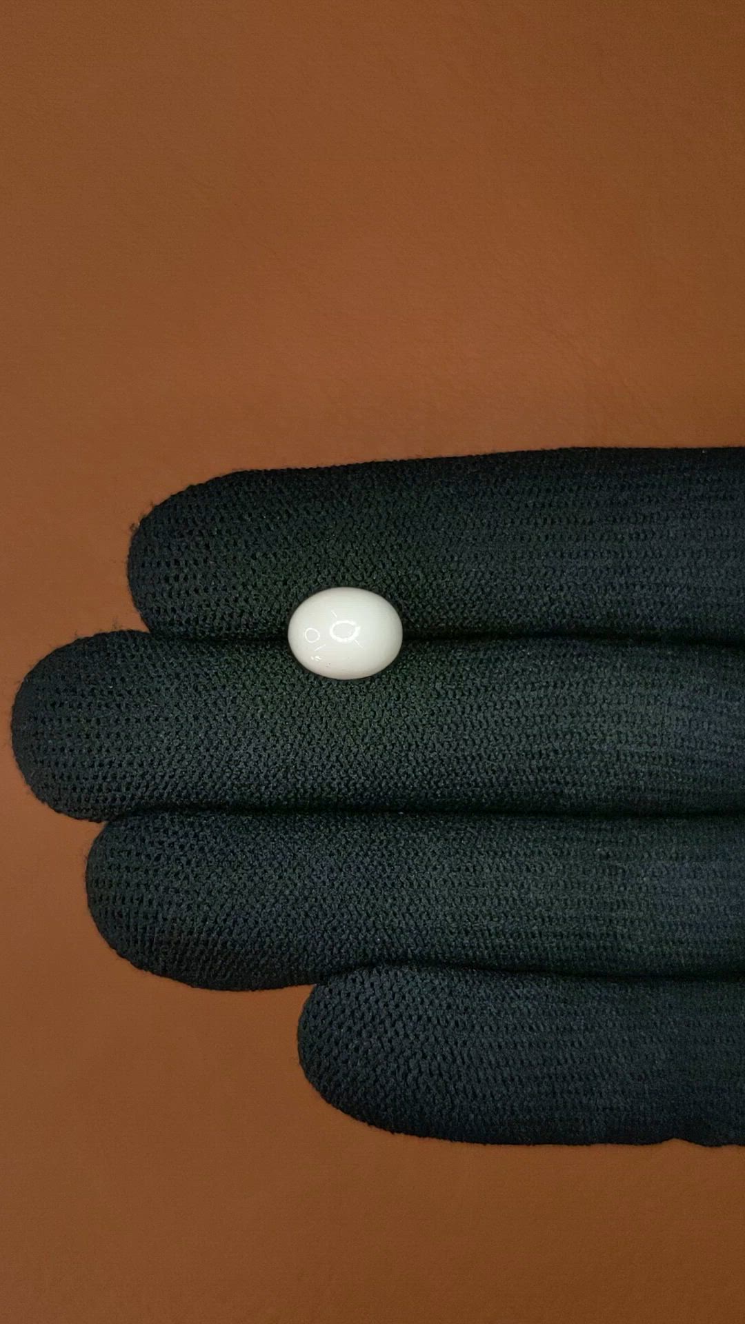 2.79 Ct. Salmon and White Cabochon Coral from Italy Size Video