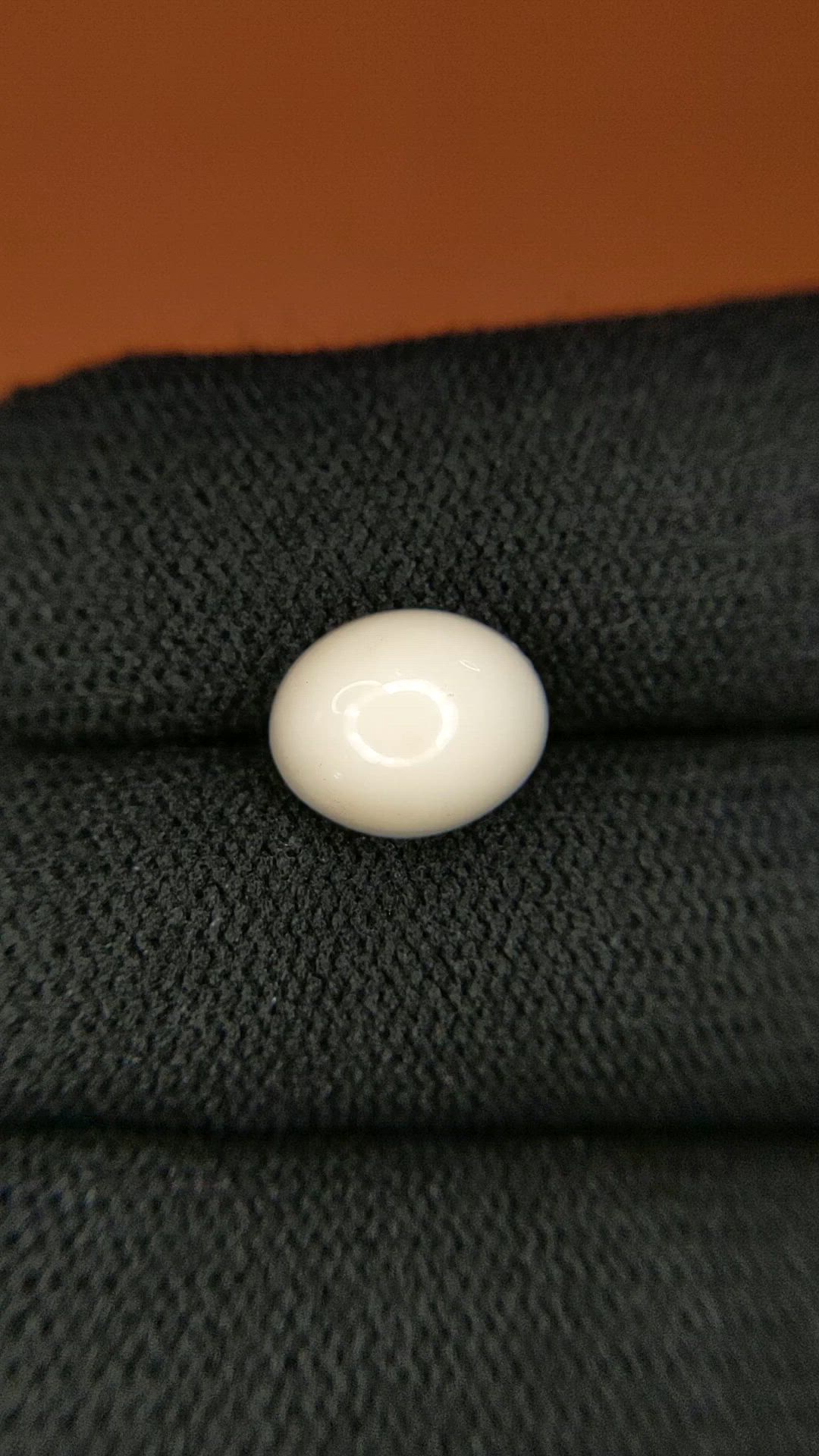 3.42 Ct. Salmon and White Cabochon Coral from Italy Size Video