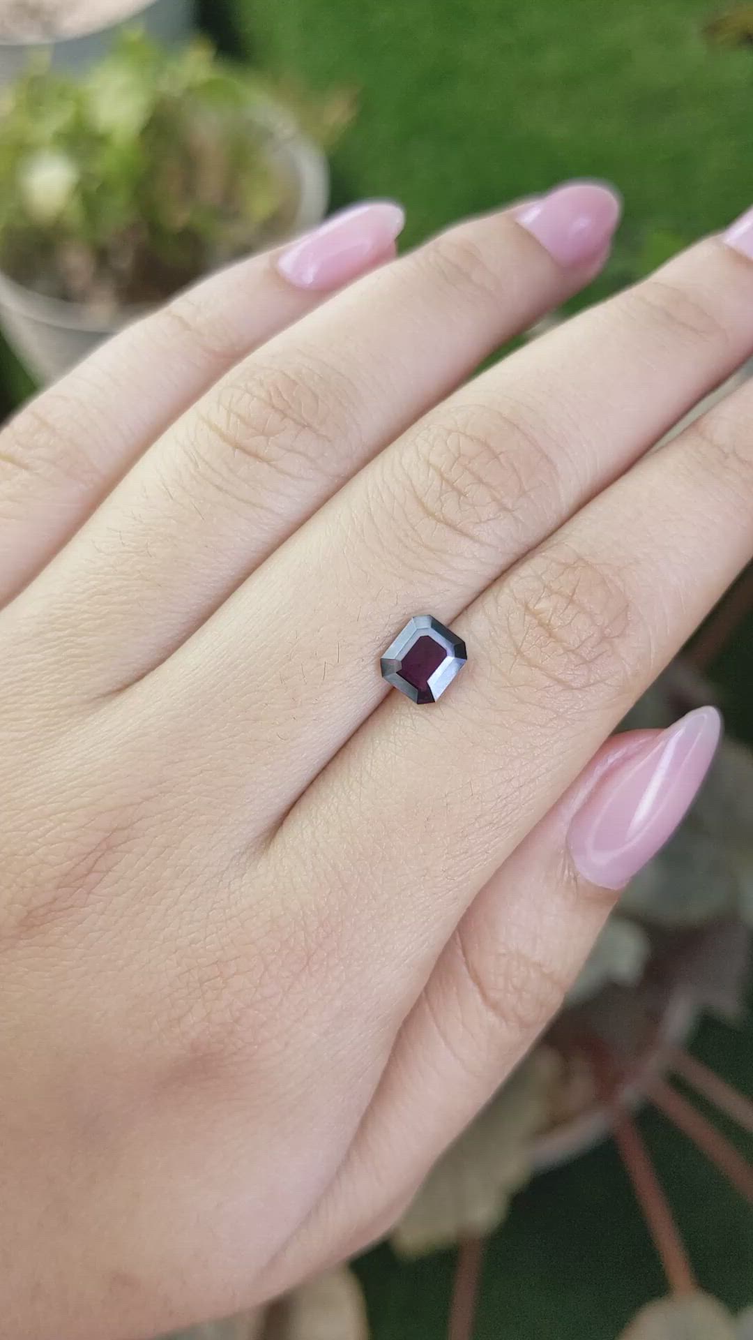 1.33 Ct. Pinkish Purple Spinel from Ceylon (Sri Lanka) Size Video