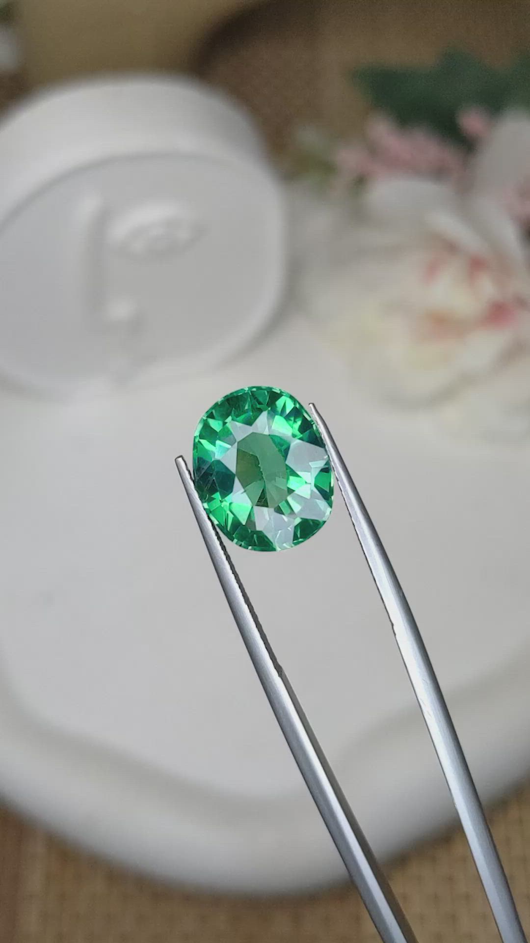 6.87 Ct. Green Prasiolite from Brazil Size Video