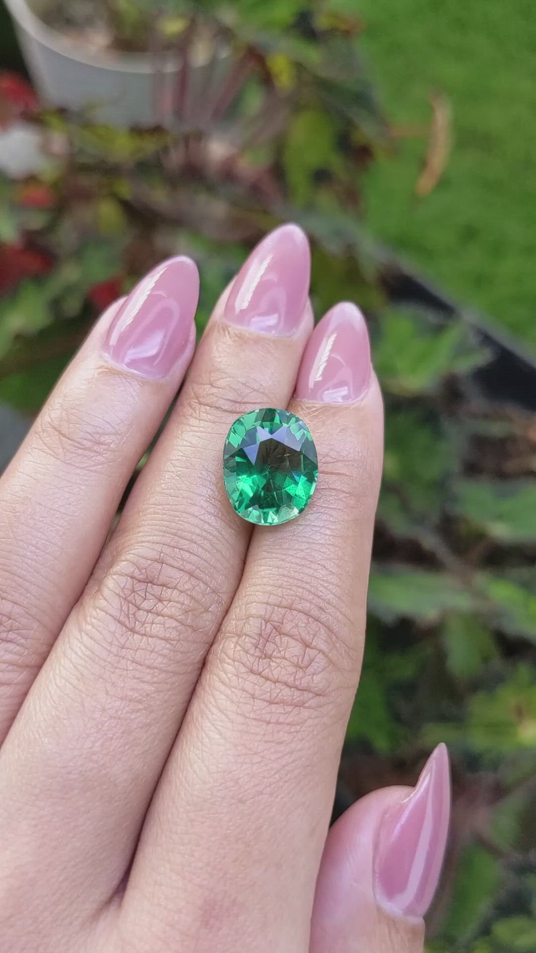 6.87 Ct. Green Prasiolite from Brazil Size Video