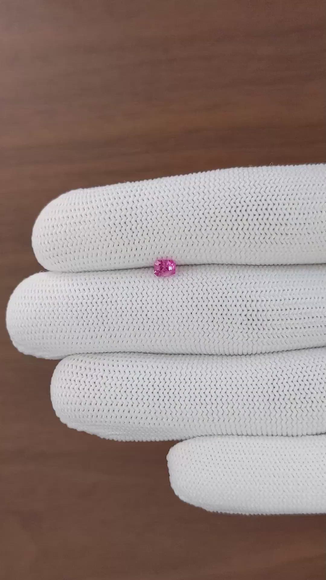 0.40 Ct. Pink Spinel from Tanzania Size Video