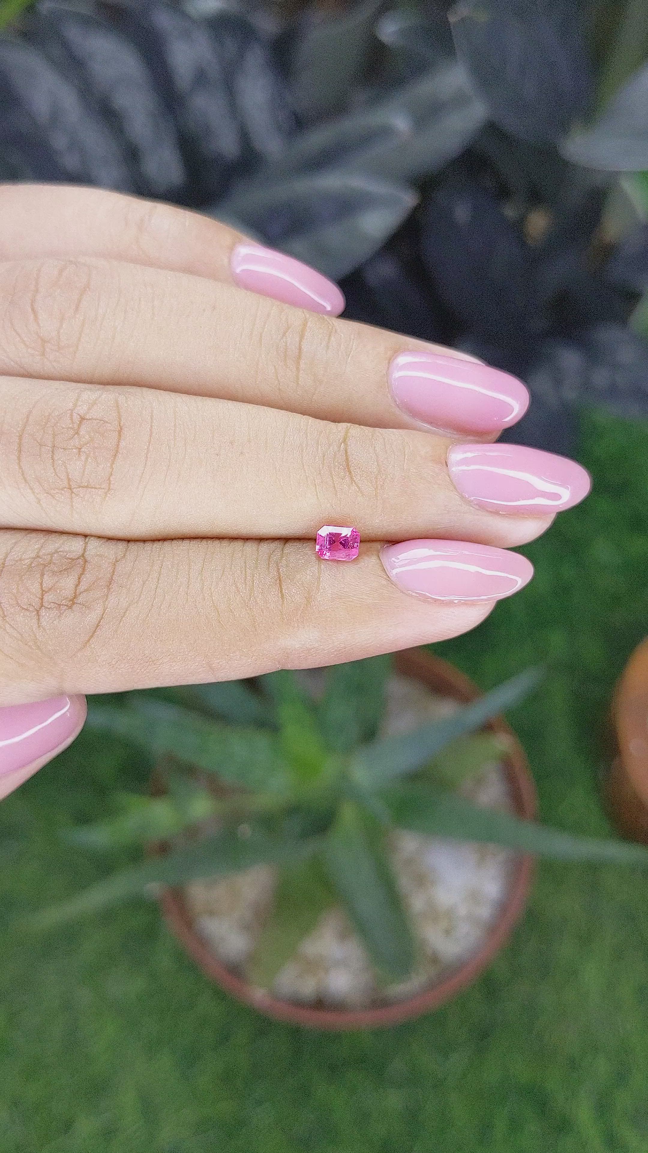 0.40 Ct. Pink Spinel from Tanzania Size Video