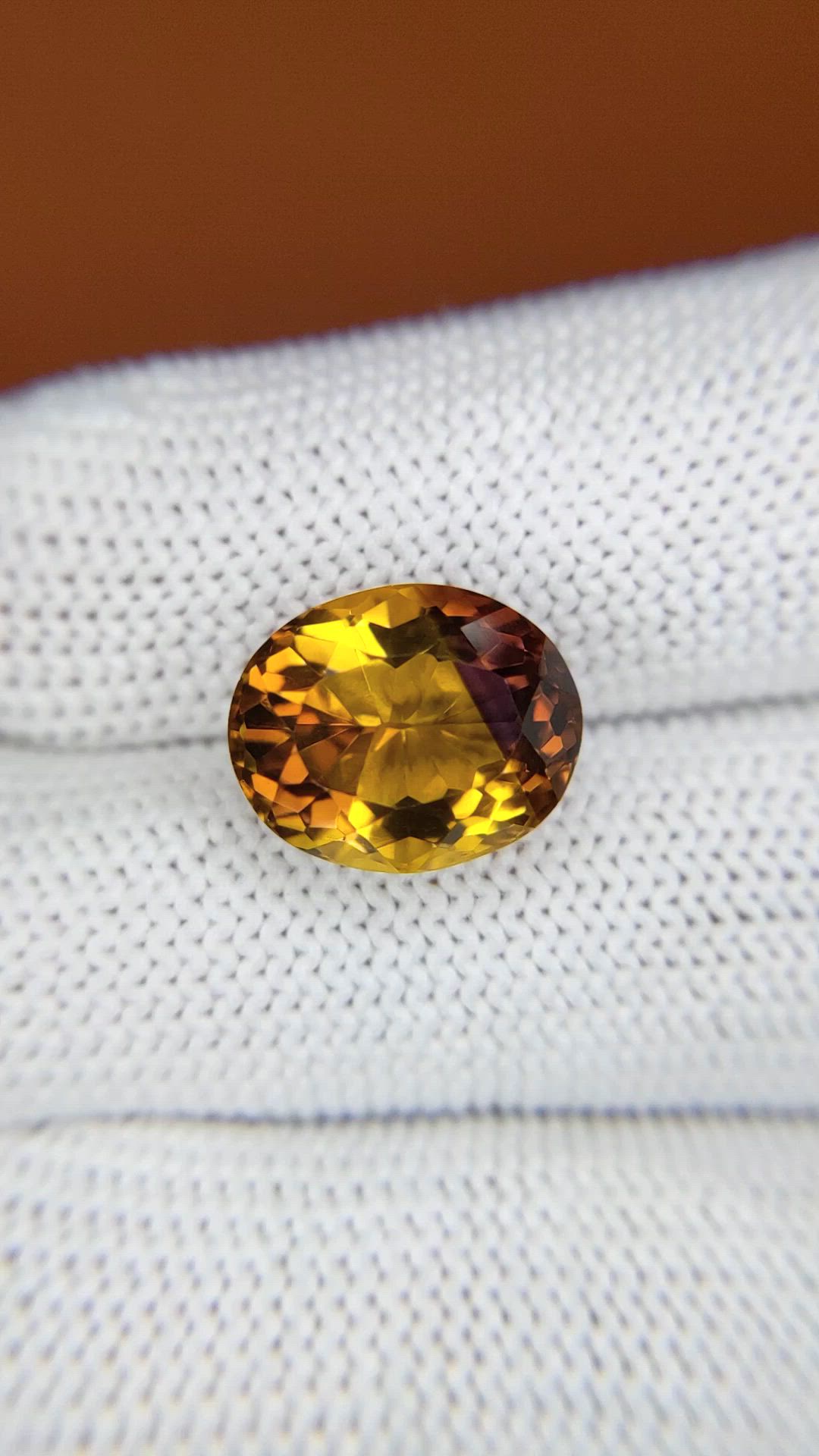 6.40 Ct. Bi Color Ametrine from Brazil Size Video
