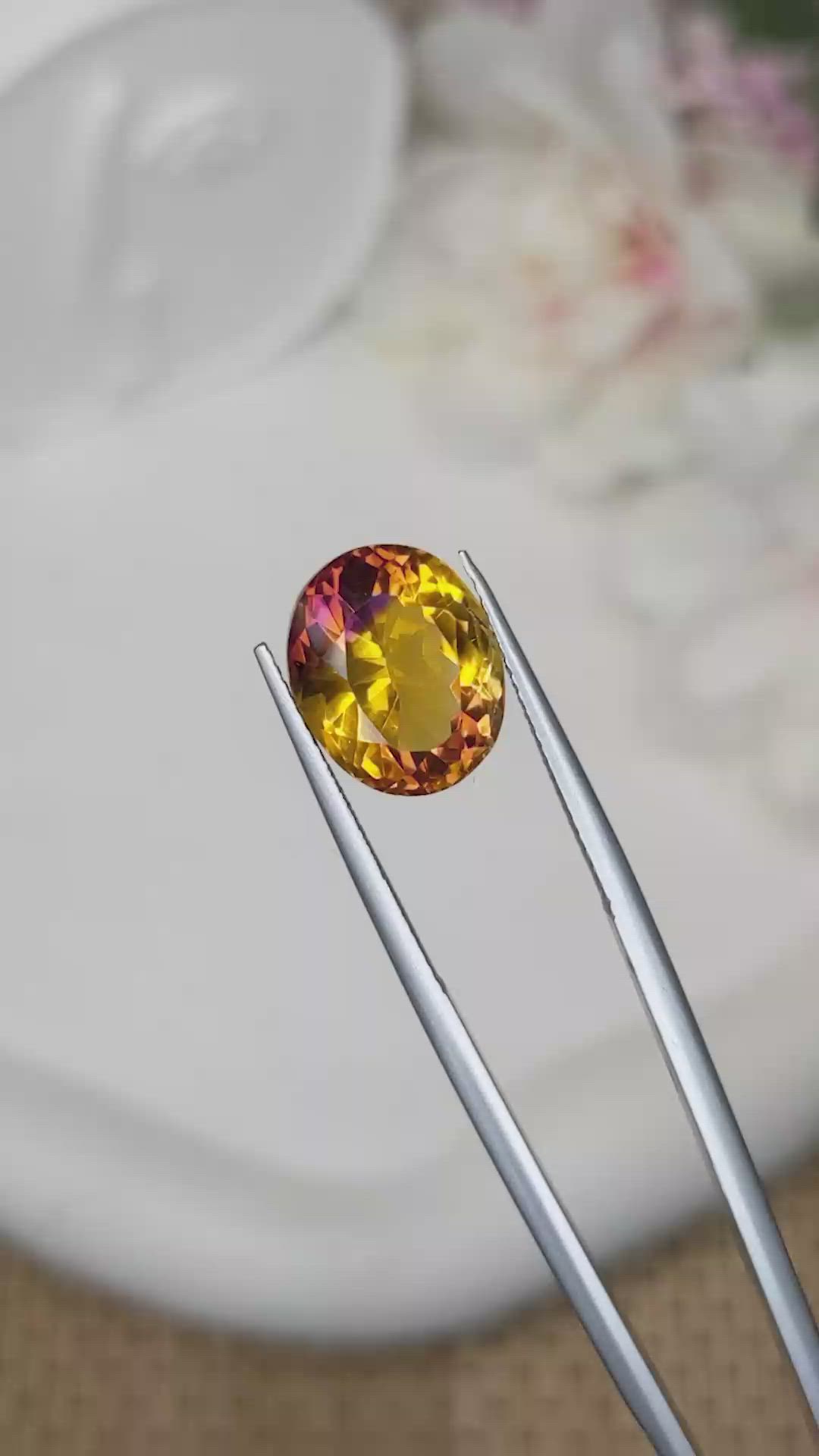 6.40 Ct. Bi Color Ametrine from Brazil Size Video