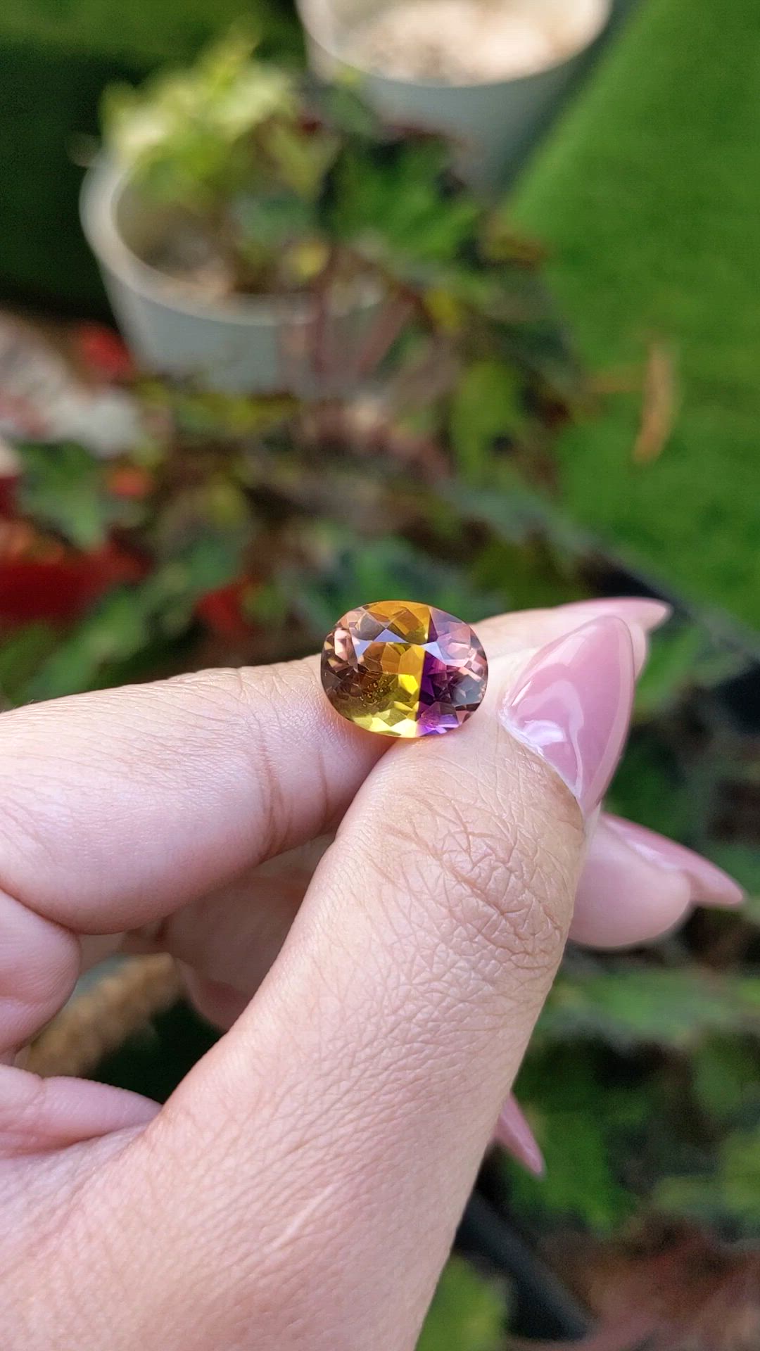 5.53 Ct. Bi Color Ametrine from Brazil Size Video