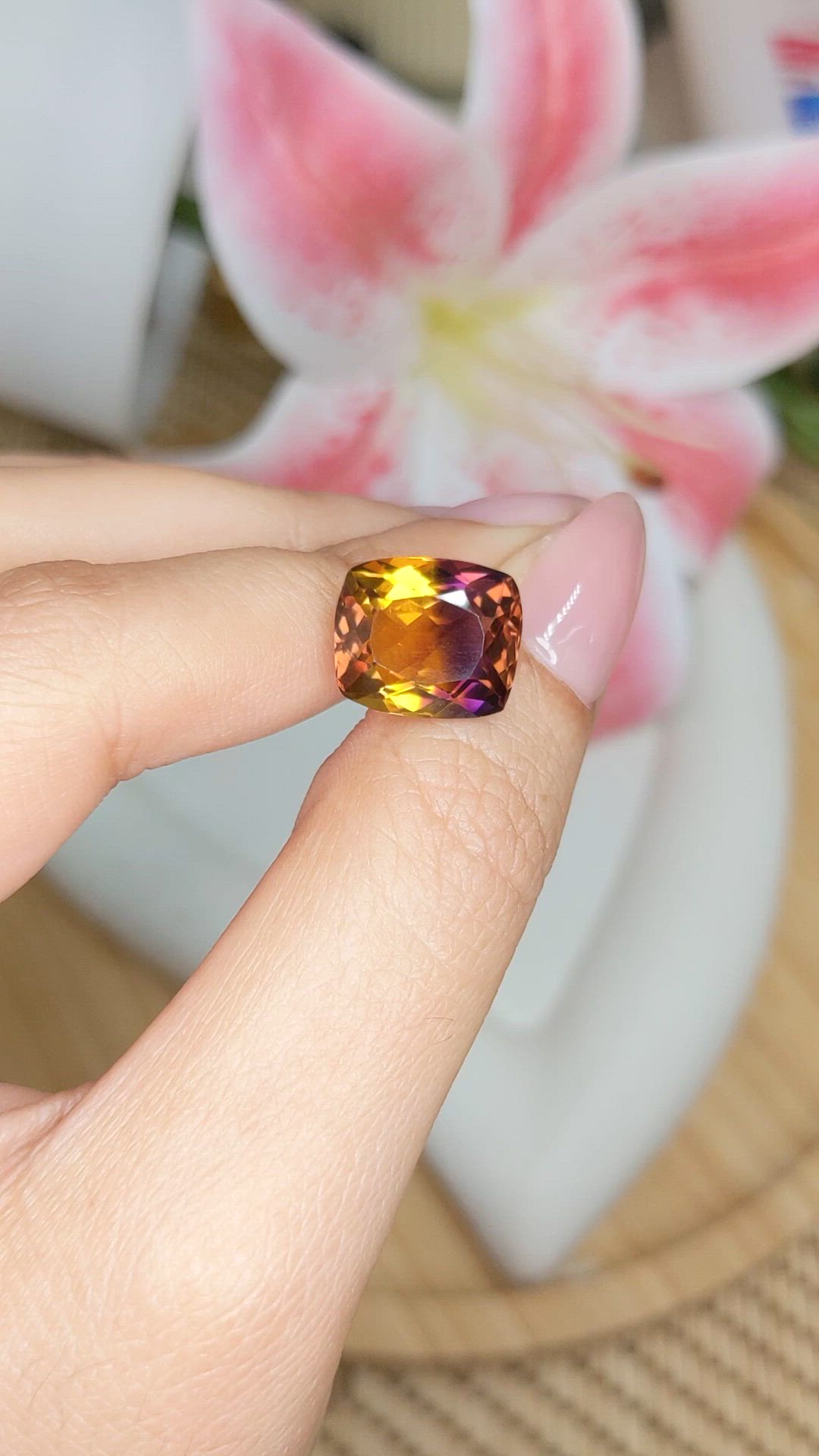 7.85 Ct. Bi Color Ametrine from Brazil Size Video