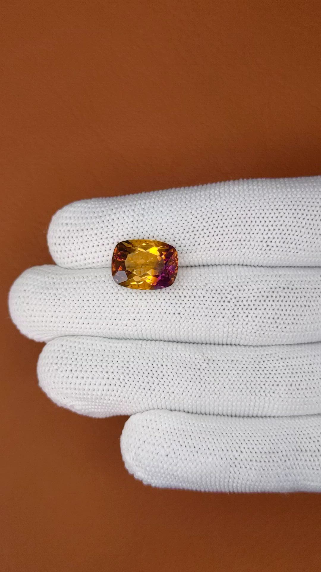 7.26 Ct. Bi Color Ametrine from Brazil Size Video
