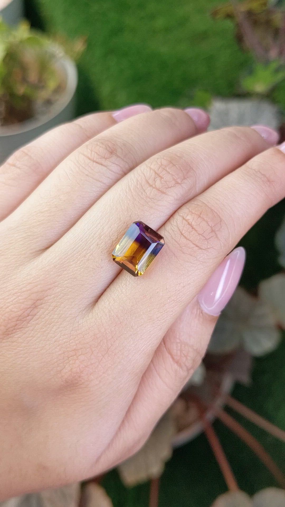 5.68 Ct. Bi Color Ametrine from Brazil Size Video