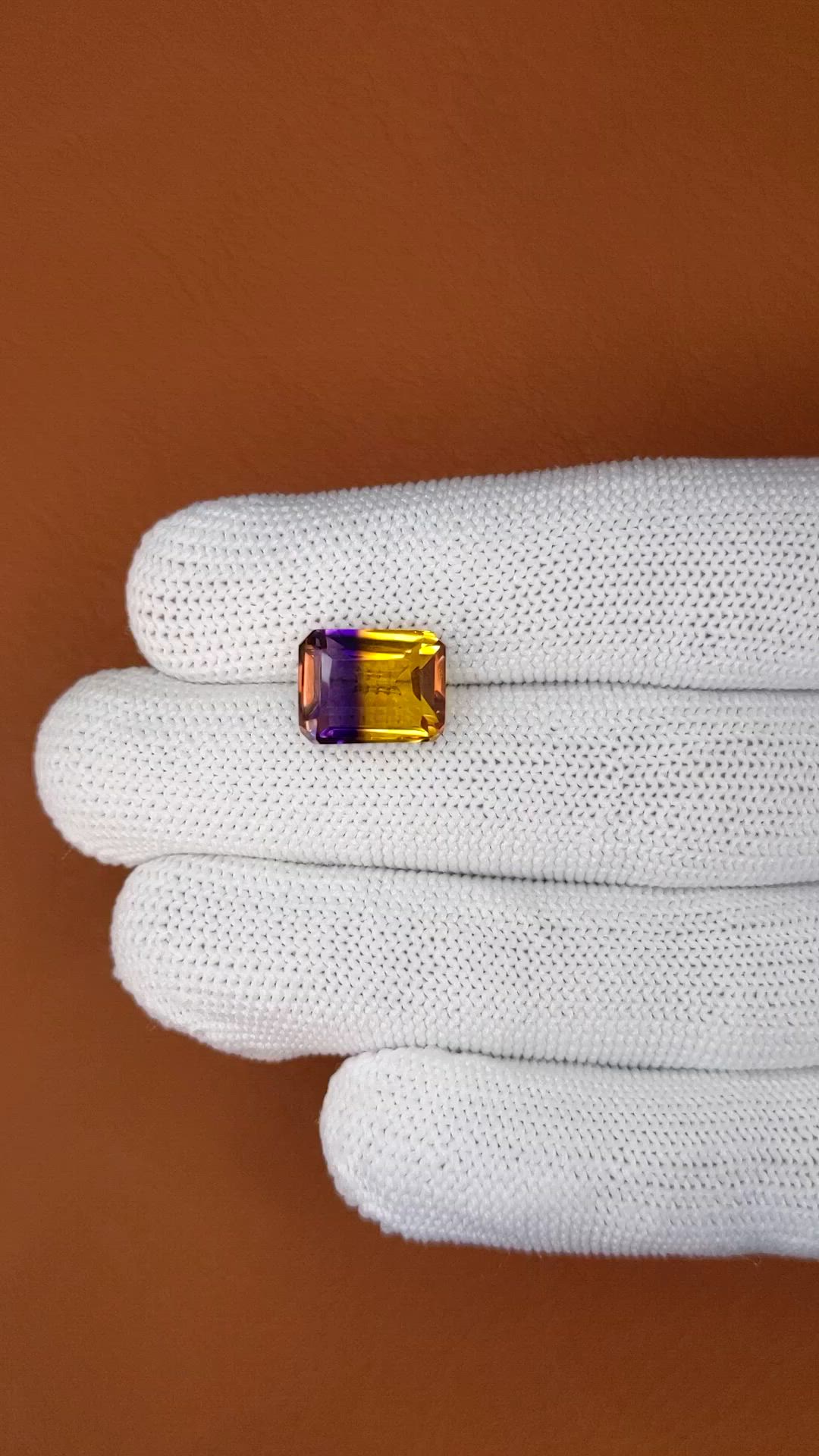 5.68 Ct. Bi Color Ametrine from Brazil Size Video