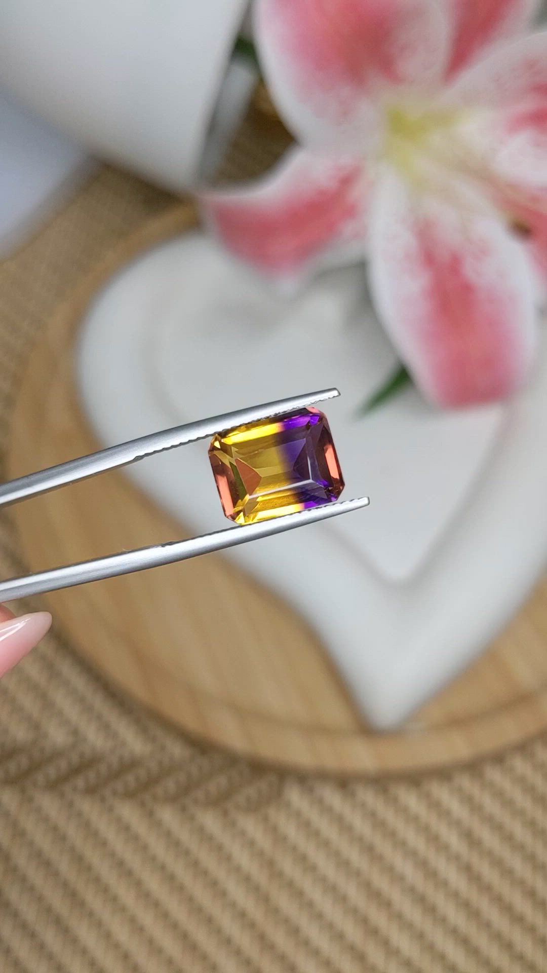 5.68 Ct. Bi Color Ametrine from Brazil Size Video