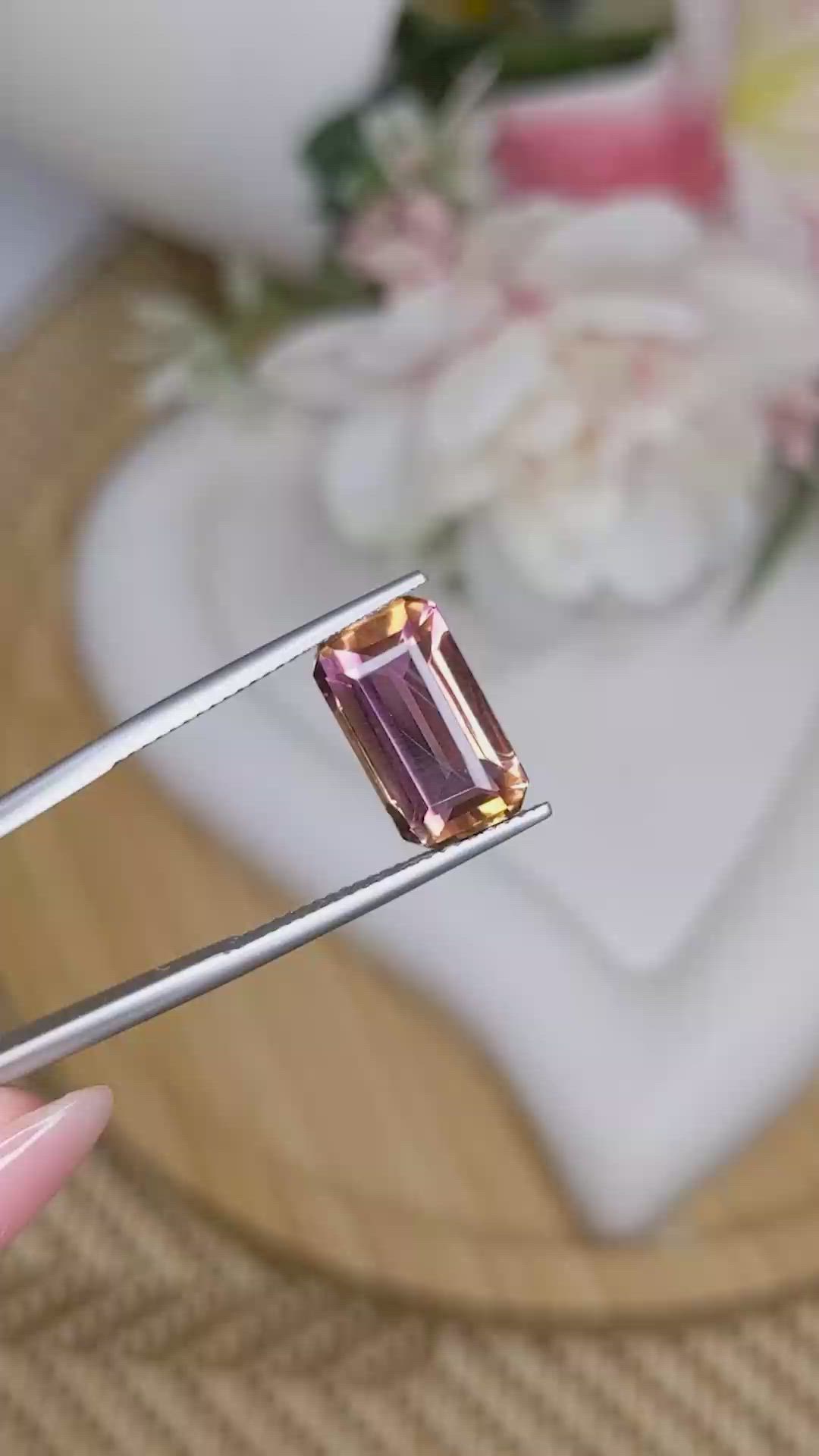 5.44 Ct. Bi Color Ametrine from Brazil Size Video