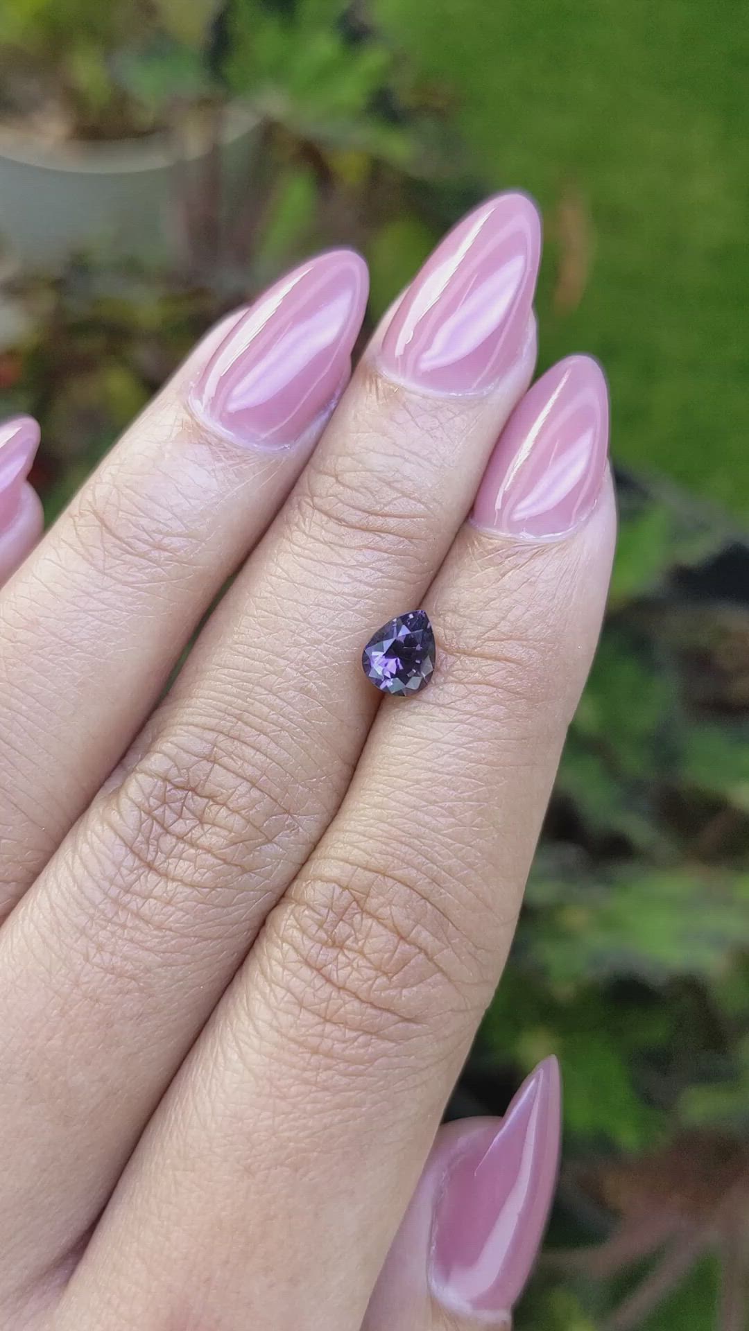 0.93 Ct. Purple Spinel from Ceylon (Sri Lanka) Size Video