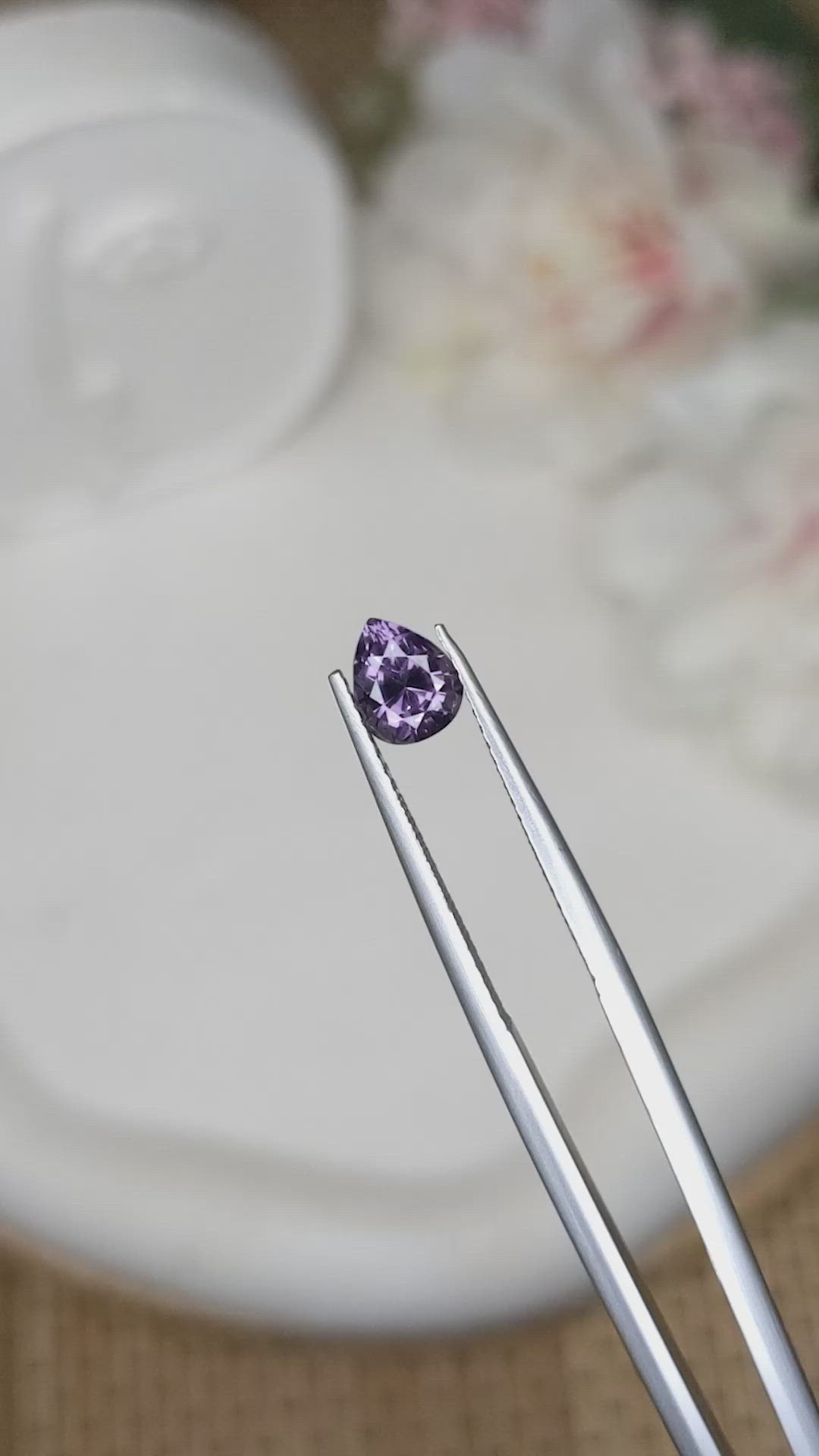 0.93 Ct. Purple Spinel from Ceylon (Sri Lanka) Size Video