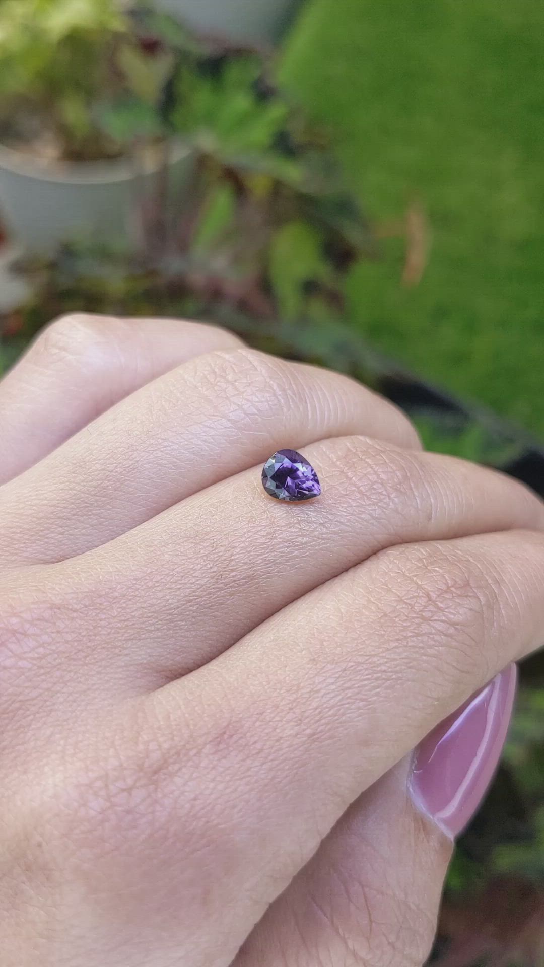 0.93 Ct. Purple Spinel from Ceylon (Sri Lanka) Size Video