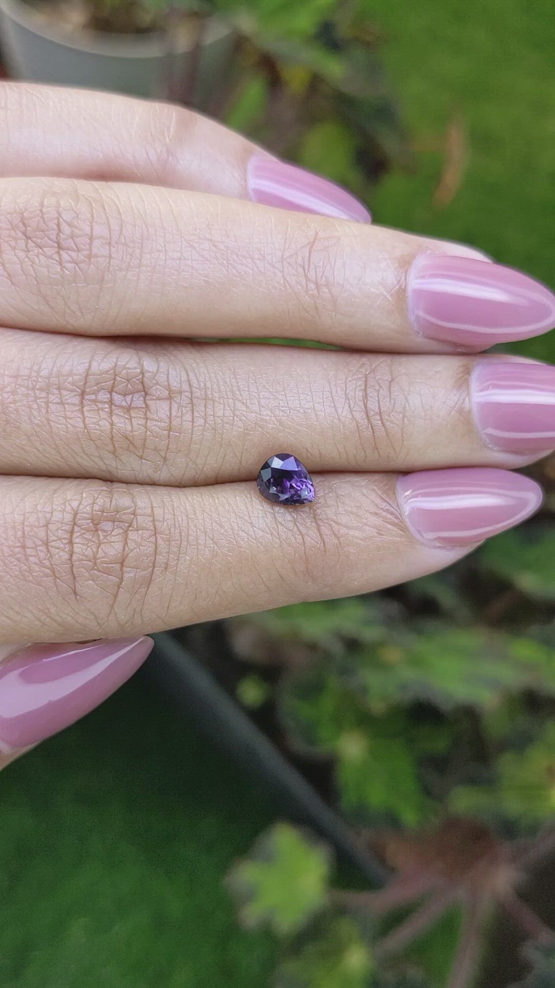 0.93 Ct. Purple Spinel from Ceylon (Sri Lanka) Size Video
