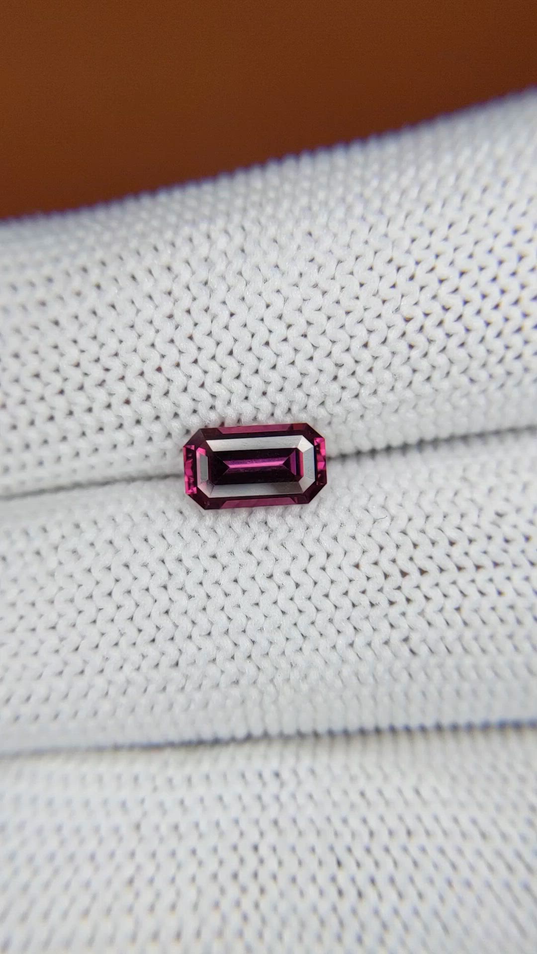 1.20 Ct. Reddish Purple Rhodolite Garnet from Ceylon (Sri Lanka) Size Video