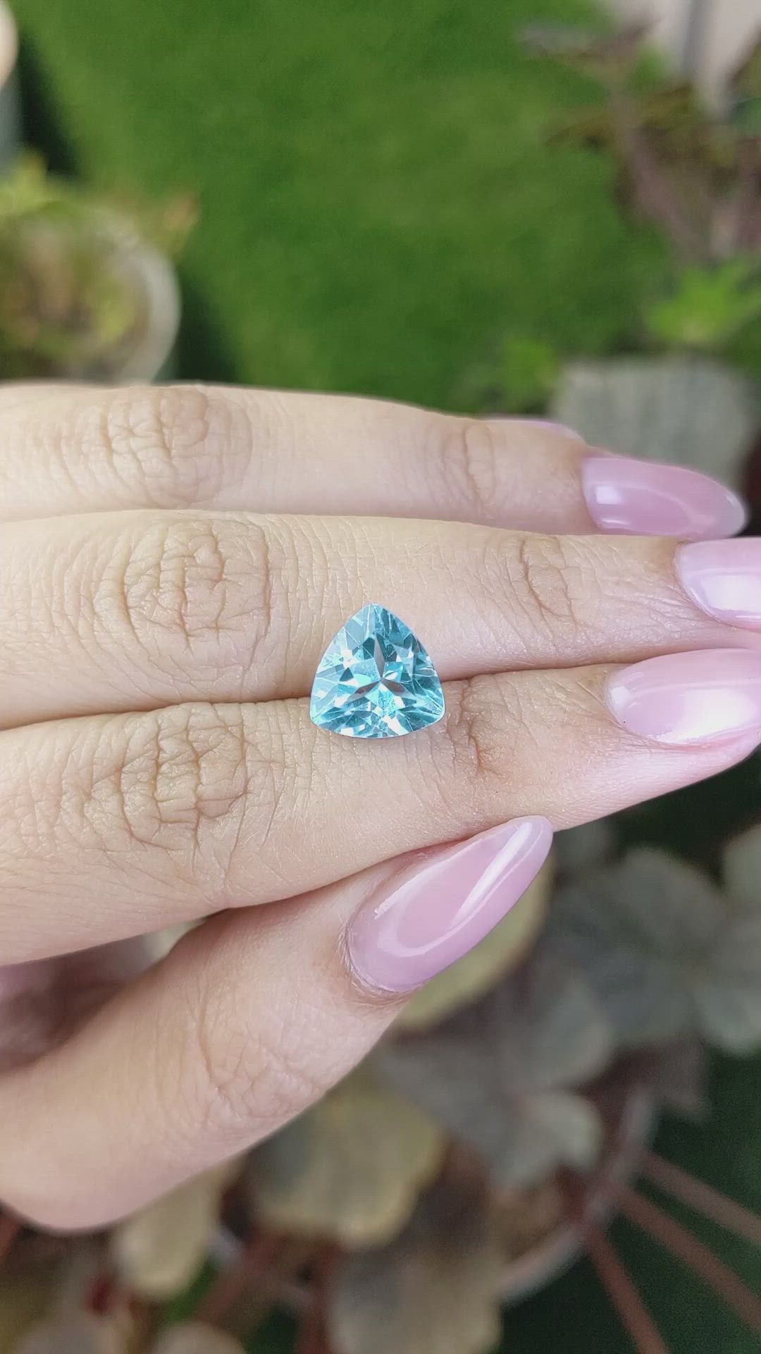 4.19 Ct. Sky Blue Topaz from Ceylon (Sri Lanka) Size Video