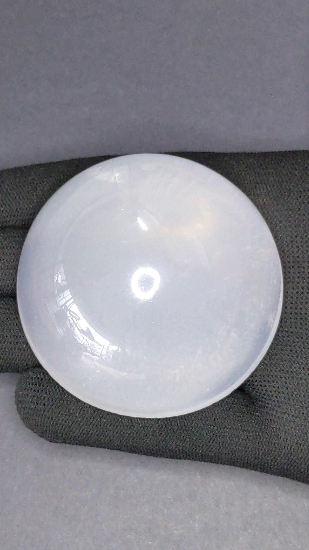 843.60 Ct. White Cabochon Quartz from Brazil Size Video