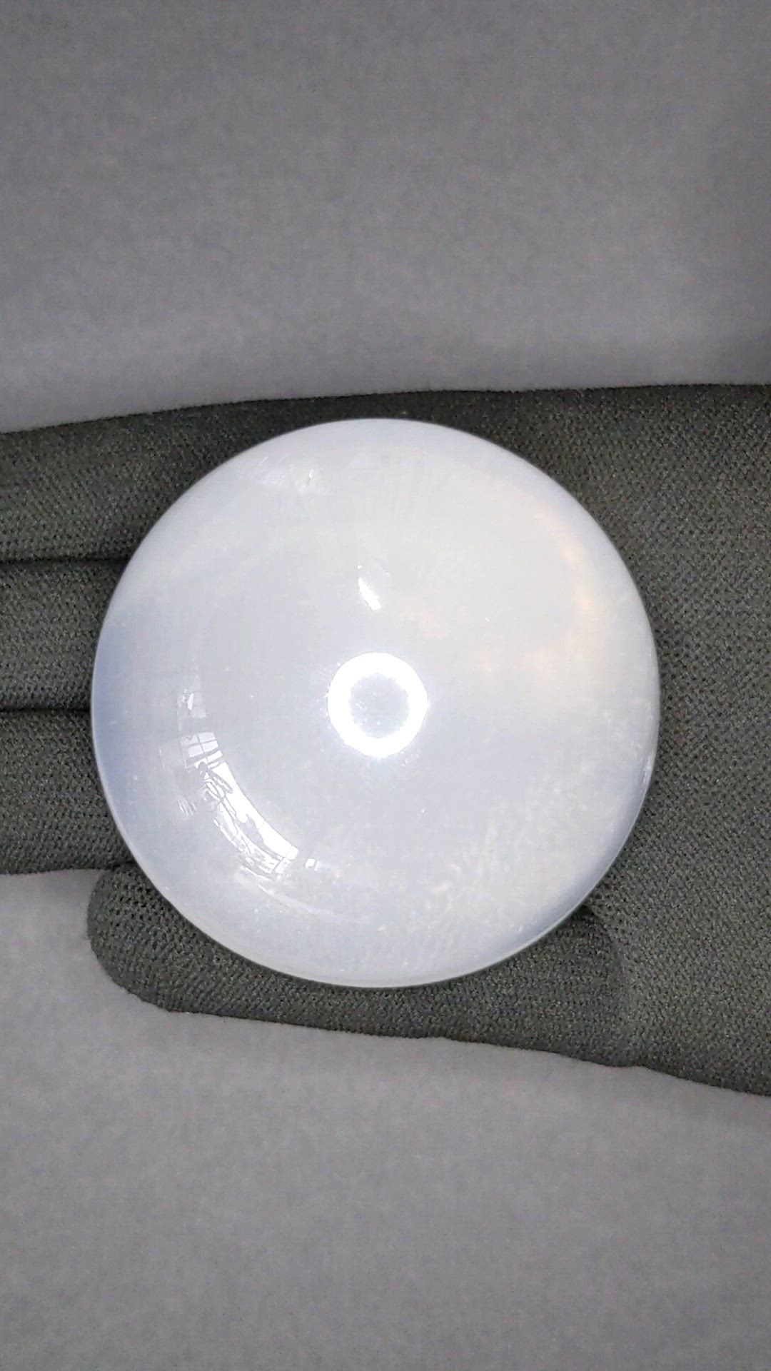 843.60 Ct. White Cabochon Quartz from Brazil Size Video