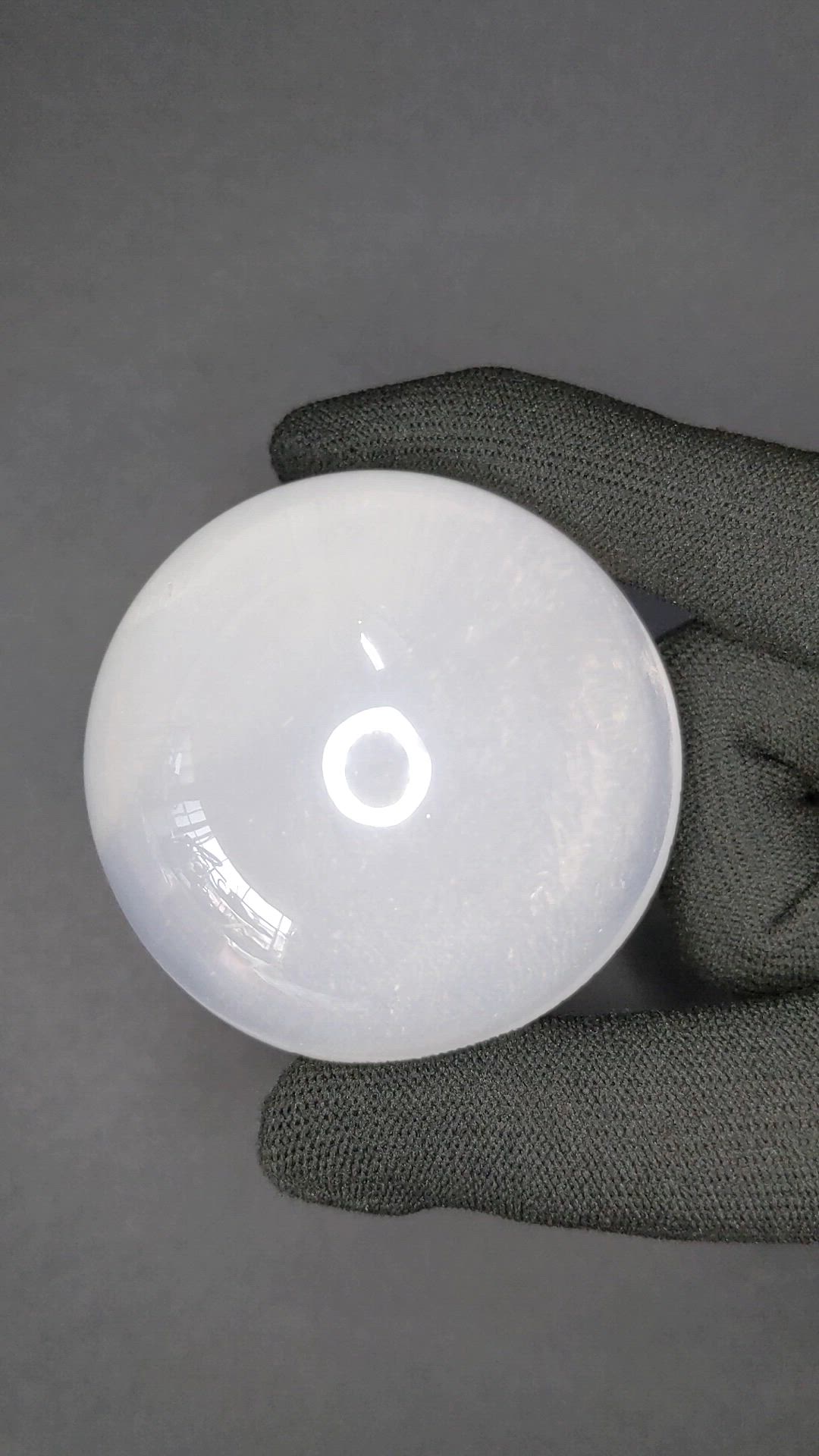 843.60 Ct. White Cabochon Quartz from Brazil Size Video
