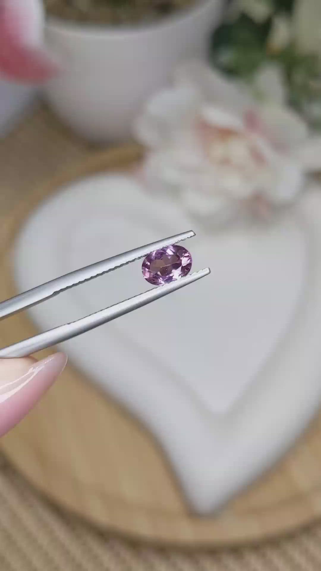 0.82 Ct. Purple Spinel from Ceylon (Sri Lanka) Size Video