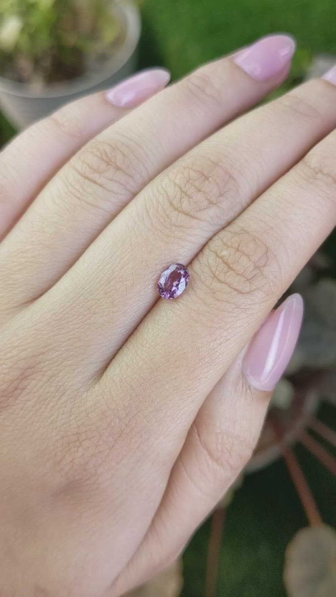 0.82 Ct. Purple Spinel from Ceylon (Sri Lanka) Size Video