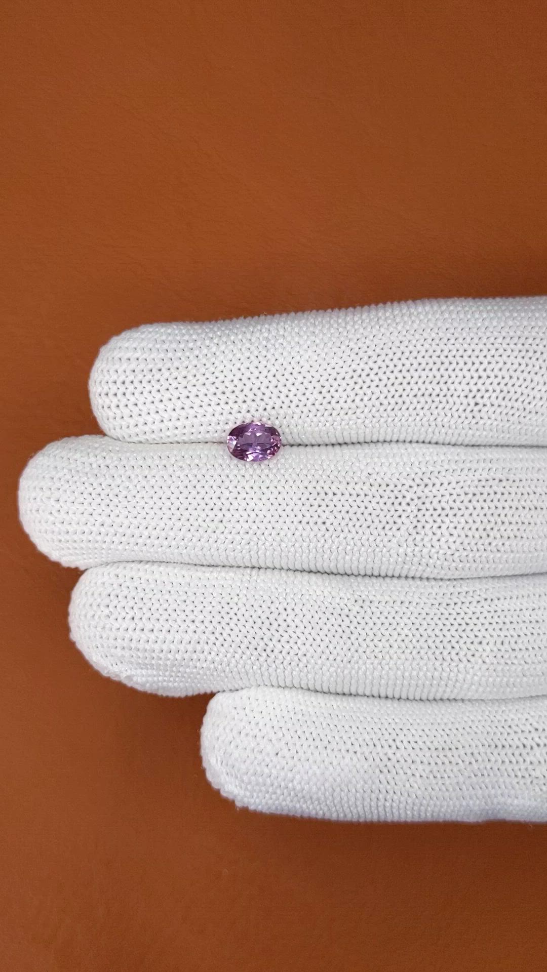 0.82 Ct. Purple Spinel from Ceylon (Sri Lanka) Size Video