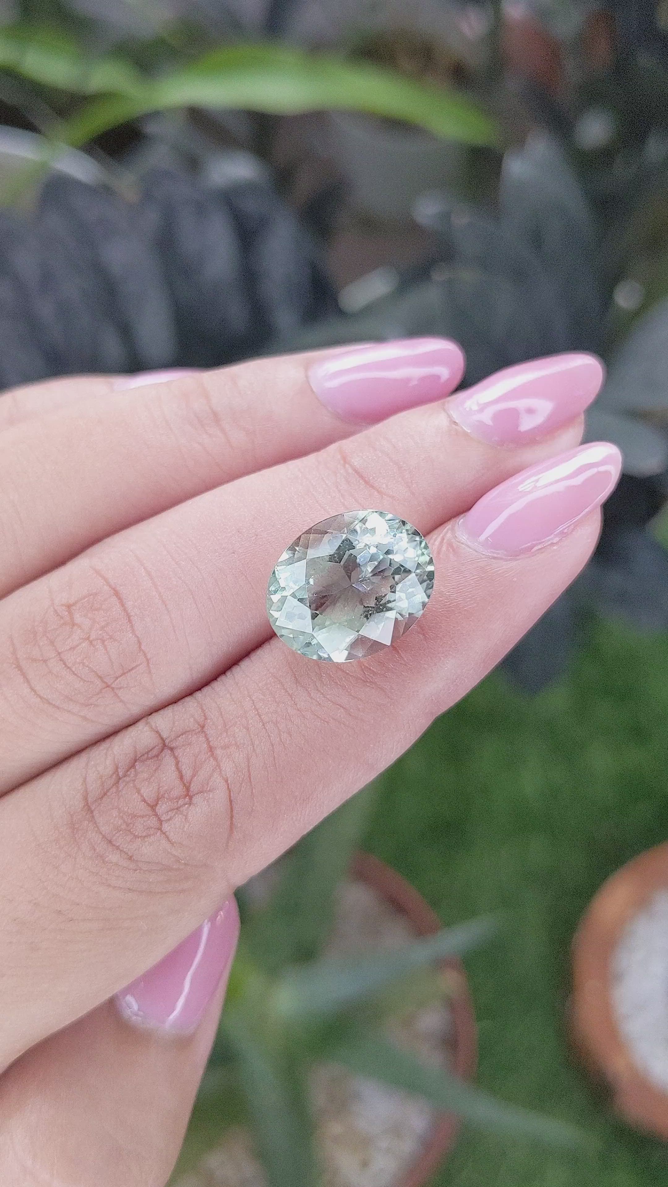 8.33 Ct. Green Beryl from Ceylon (Sri Lanka) Size Video