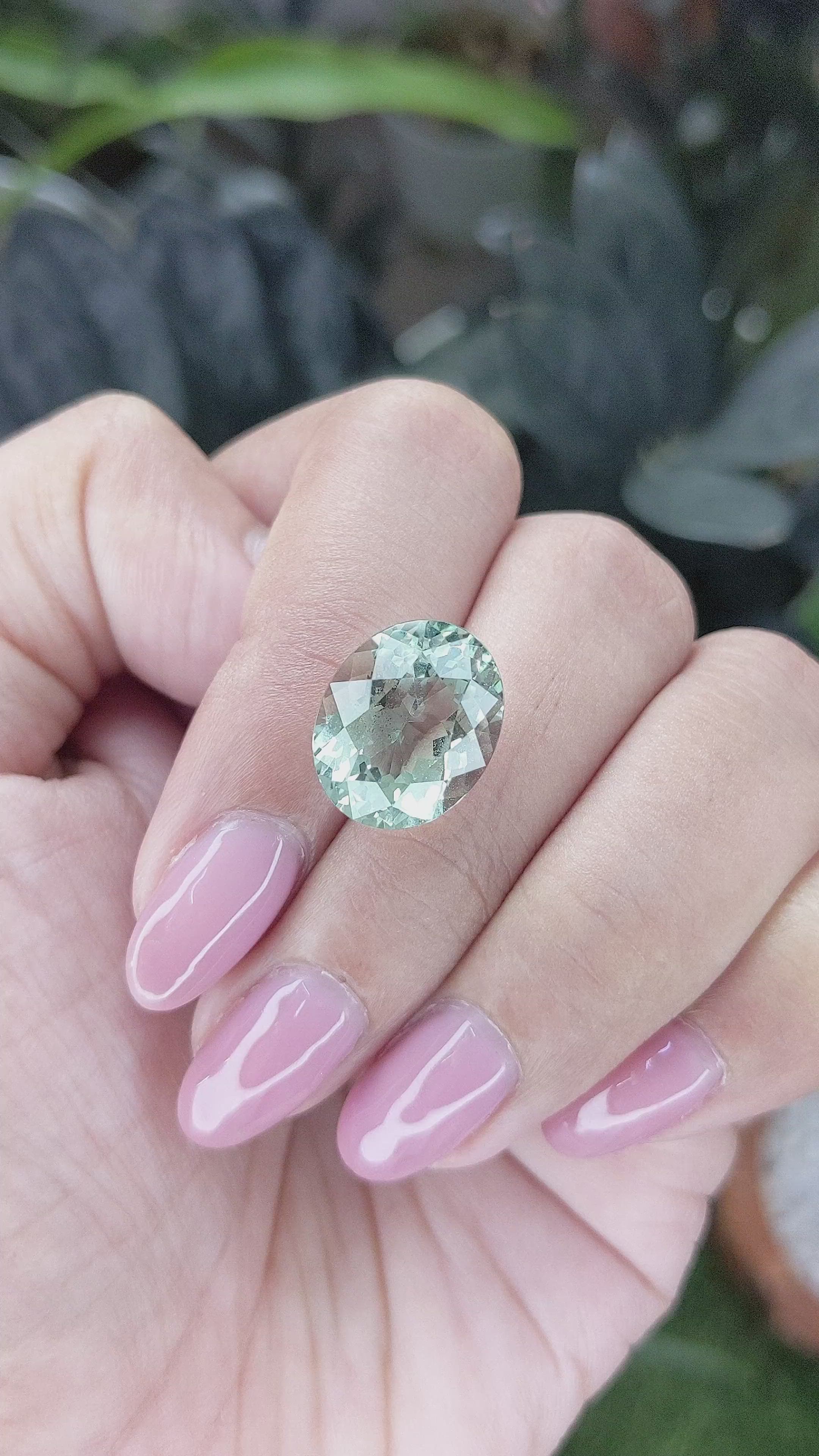 8.33 Ct. Green Beryl from Ceylon (Sri Lanka) Size Video