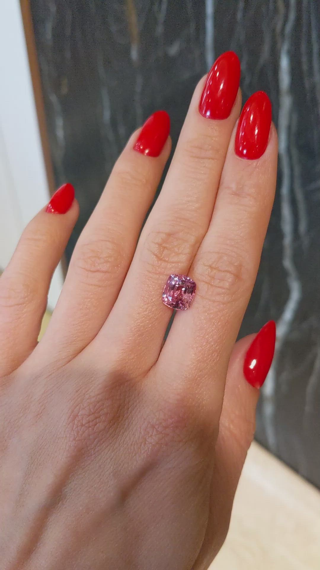 3.12 Ct. Pink Spinel from Ceylon (Sri Lanka) Size Video