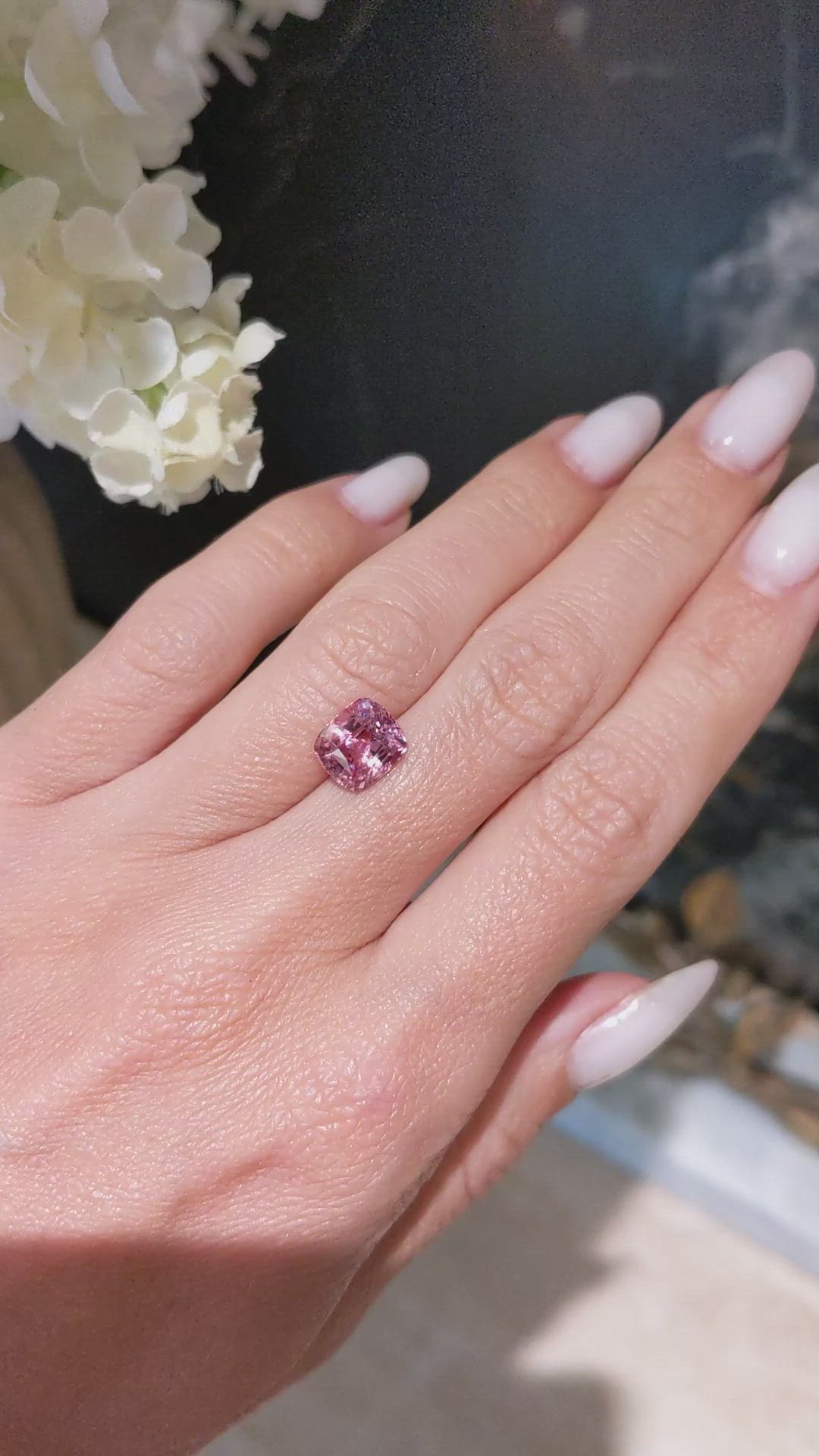 3.12 Ct. Pink Spinel from Ceylon (Sri Lanka) Size Video