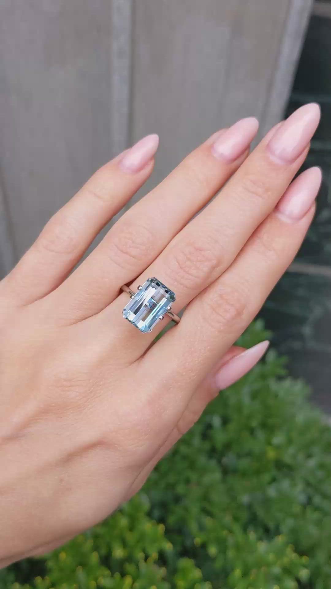 6.13 Ct. Aquamarine from Brazil Size Video