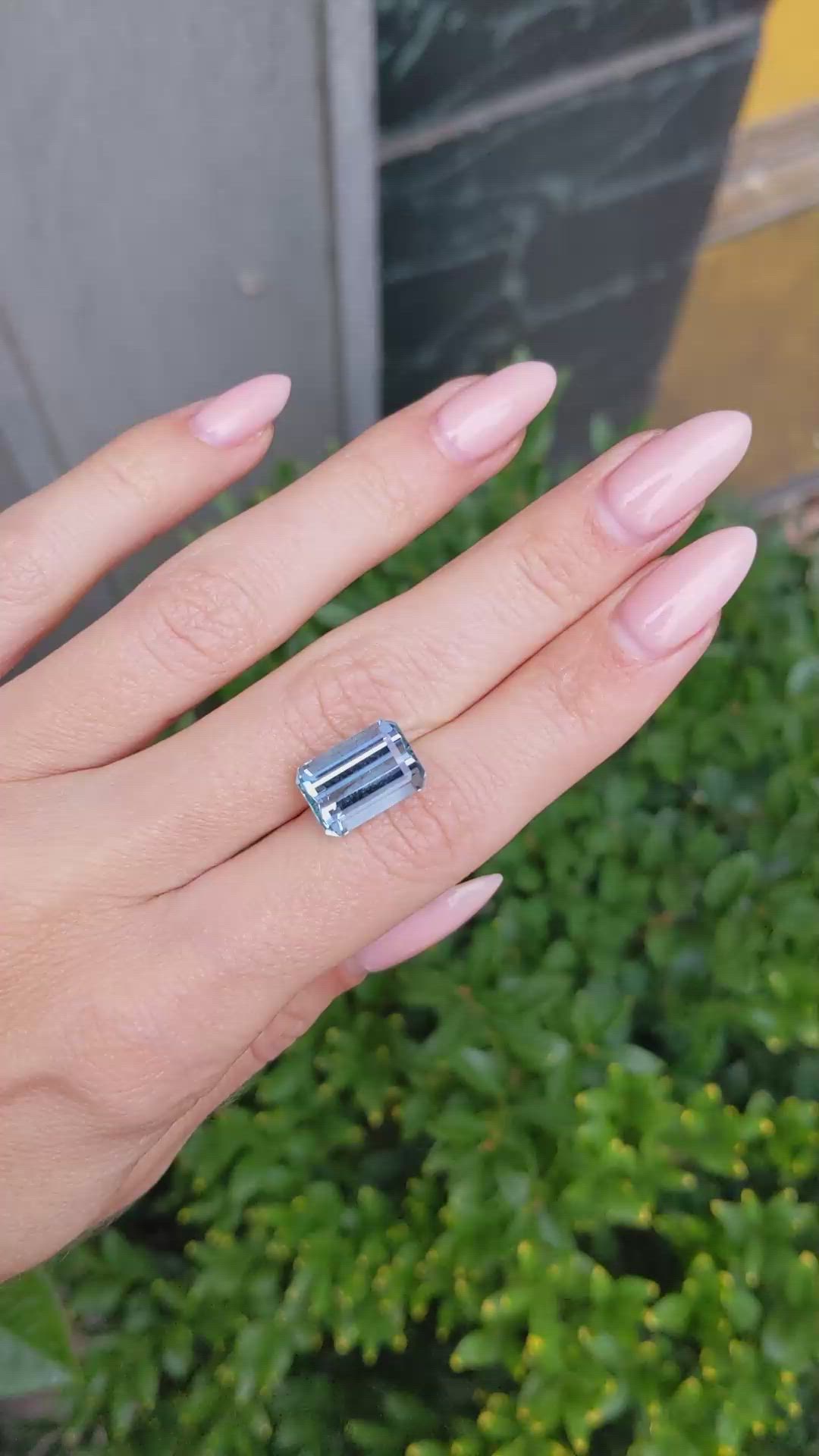 6.13 Ct. Aquamarine from Brazil Size Video