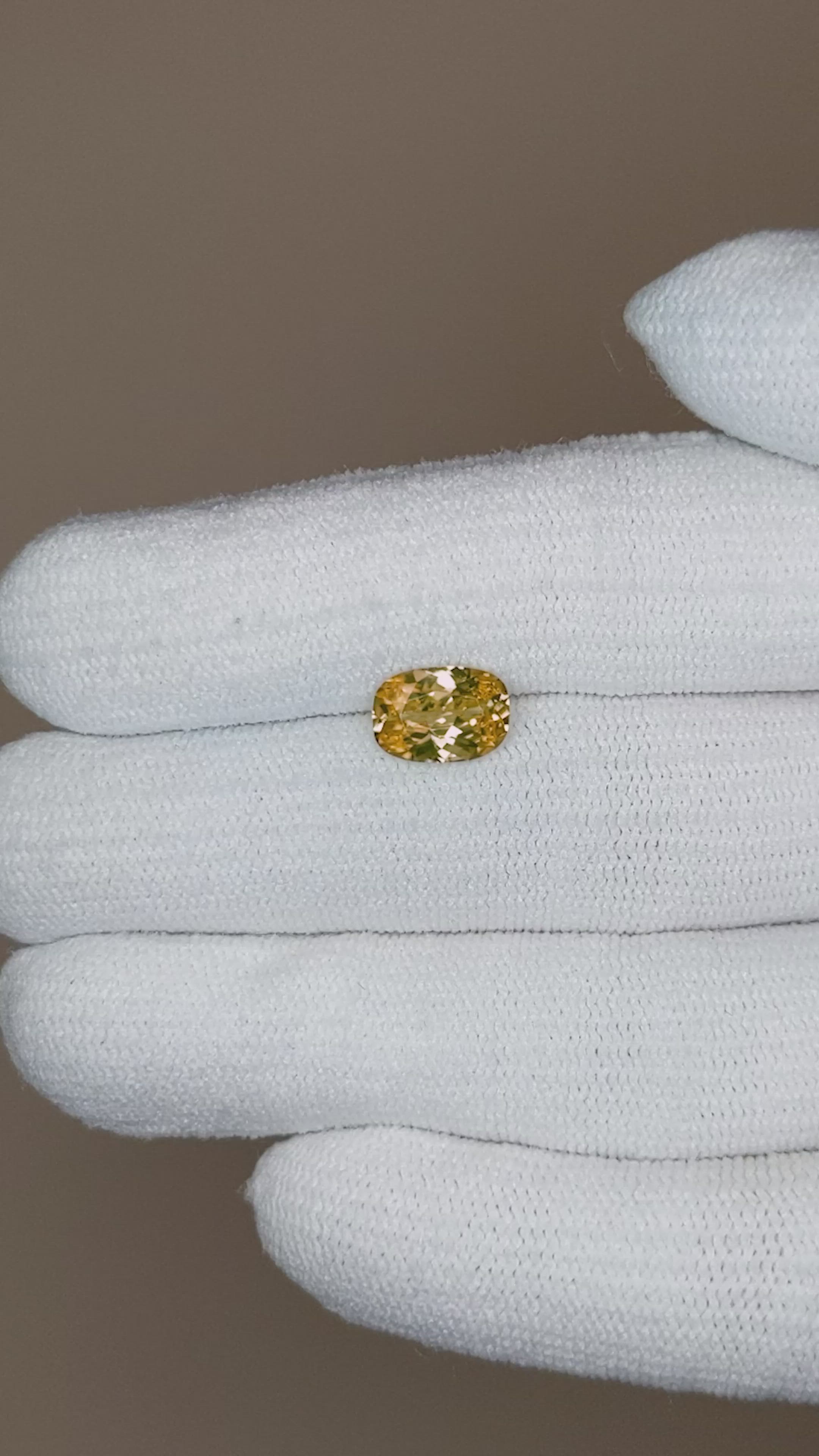 1.96 Ct. Yellowish Brown Zircon from Ceylon (Sri Lanka) Size Video