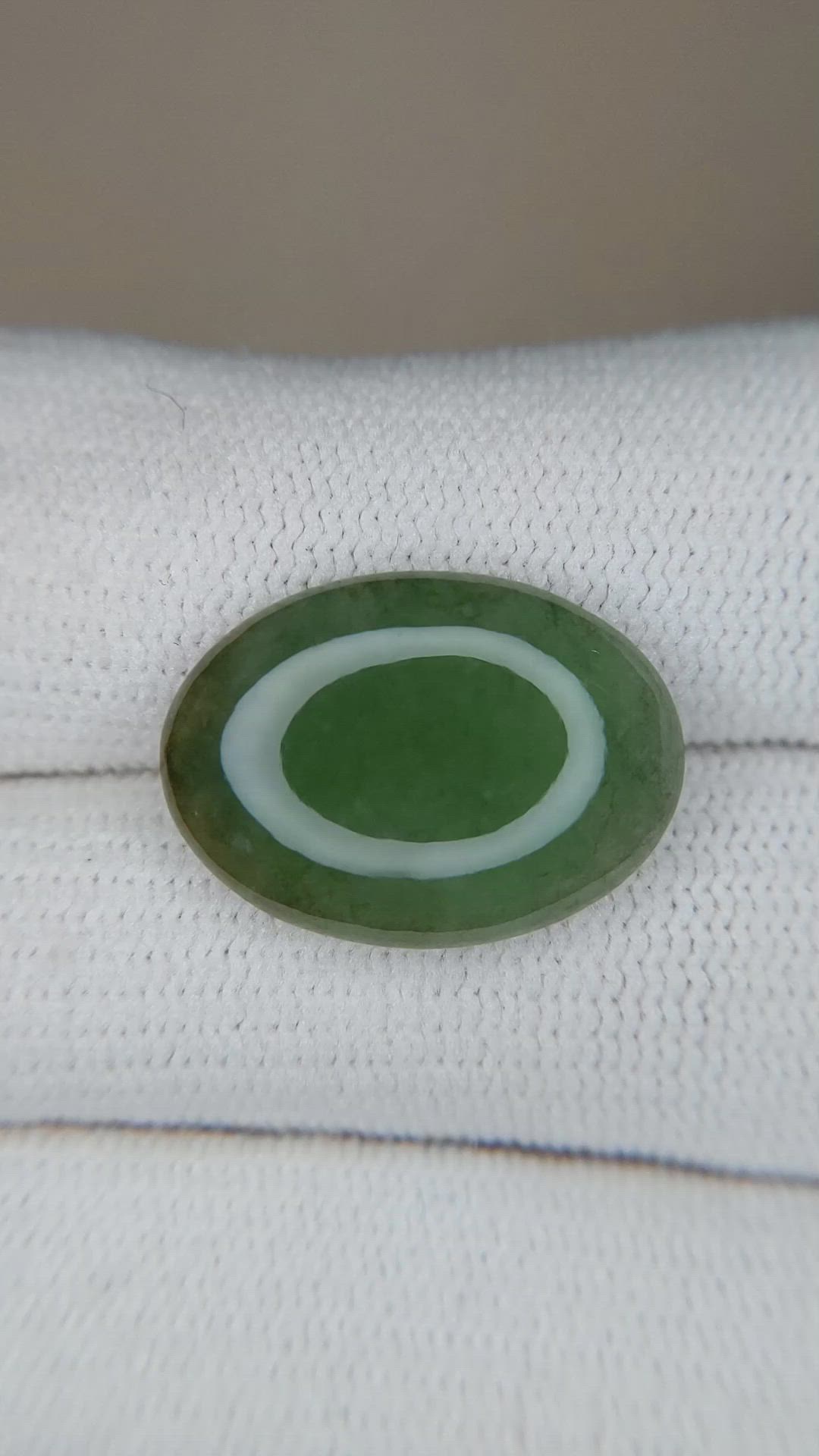7.83 Ct. Cabochon Jade from Burma (Myanmar) Size Video