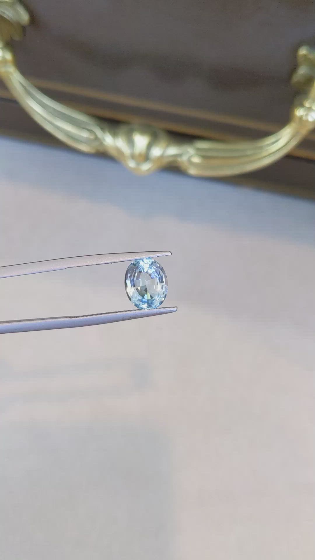 2.31 Ct. Aquamarine from Ceylon (Sri Lanka) Size Video
