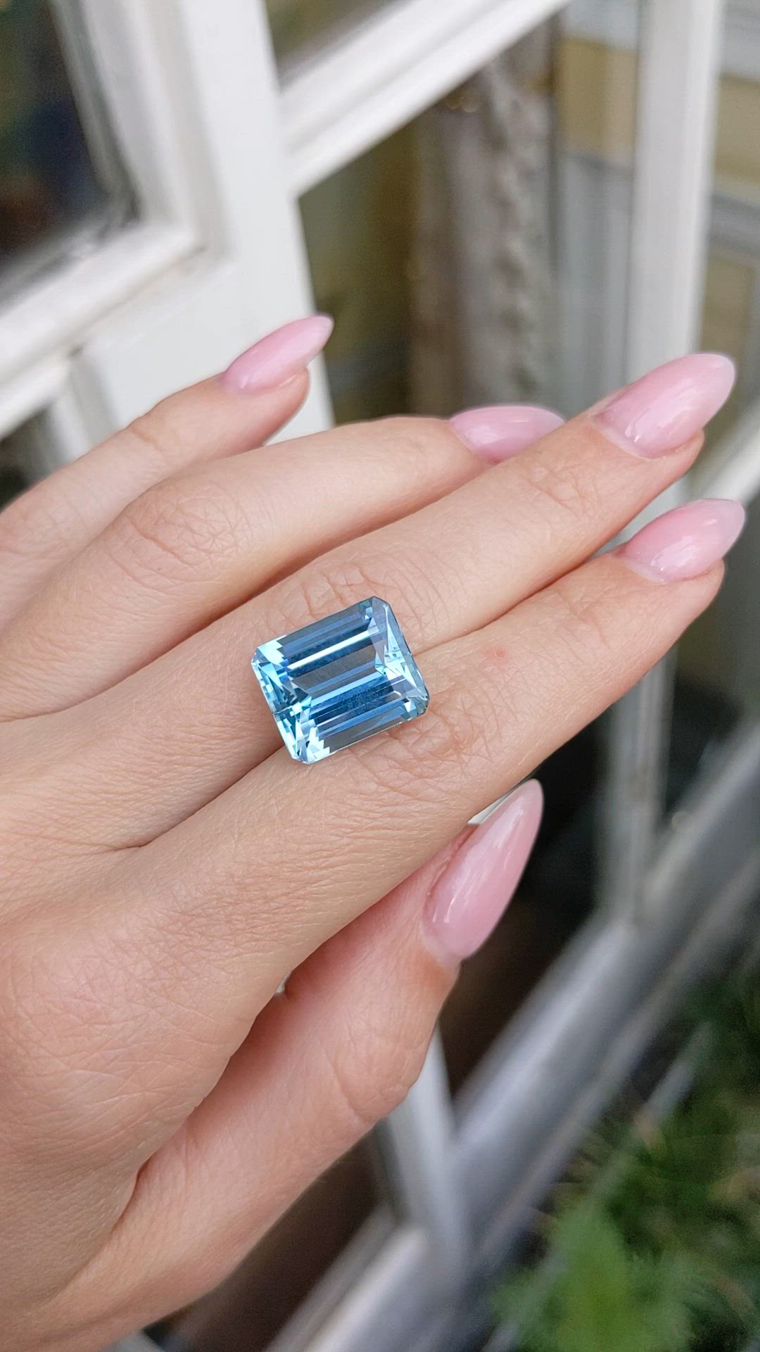 9.54 Ct. Aquamarine from Brazil Size Video