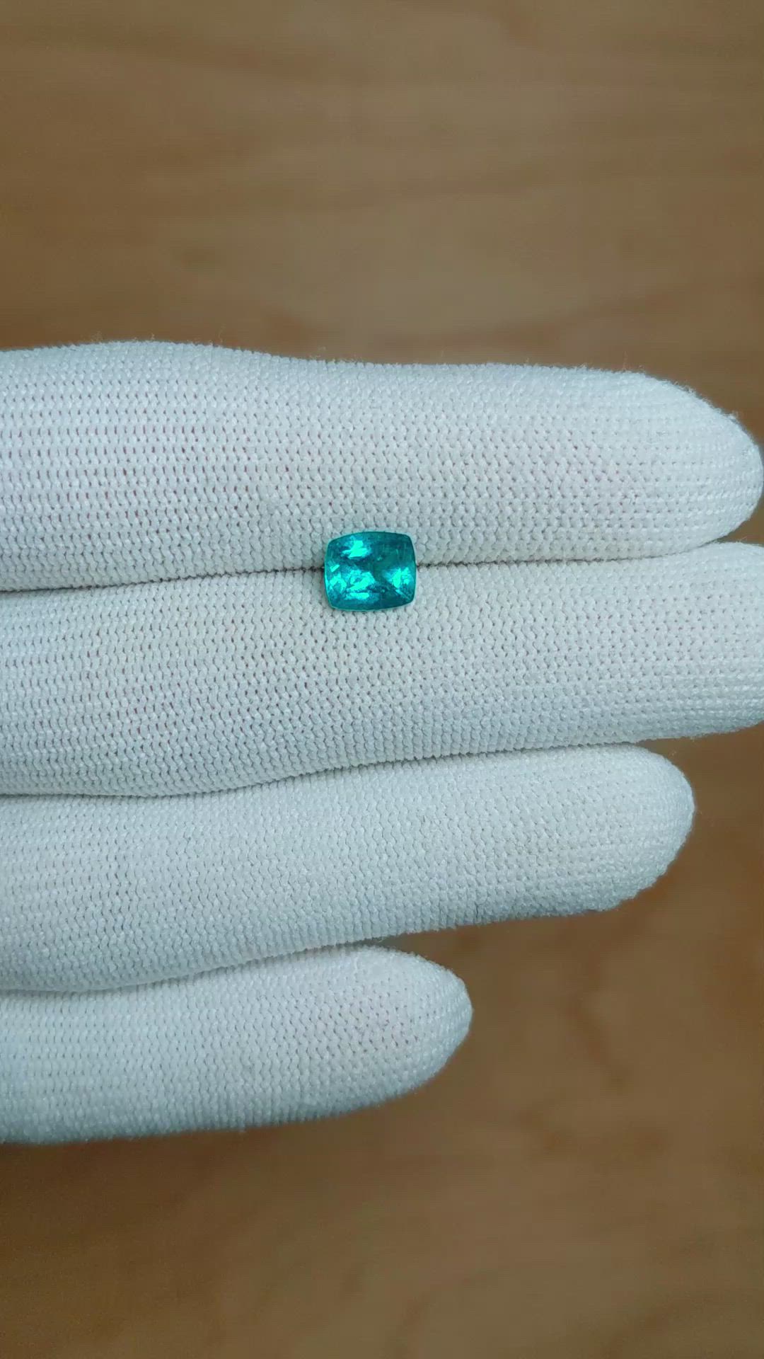 1.10 Ct. Paraiba Tourmaline from Brazil Size Video