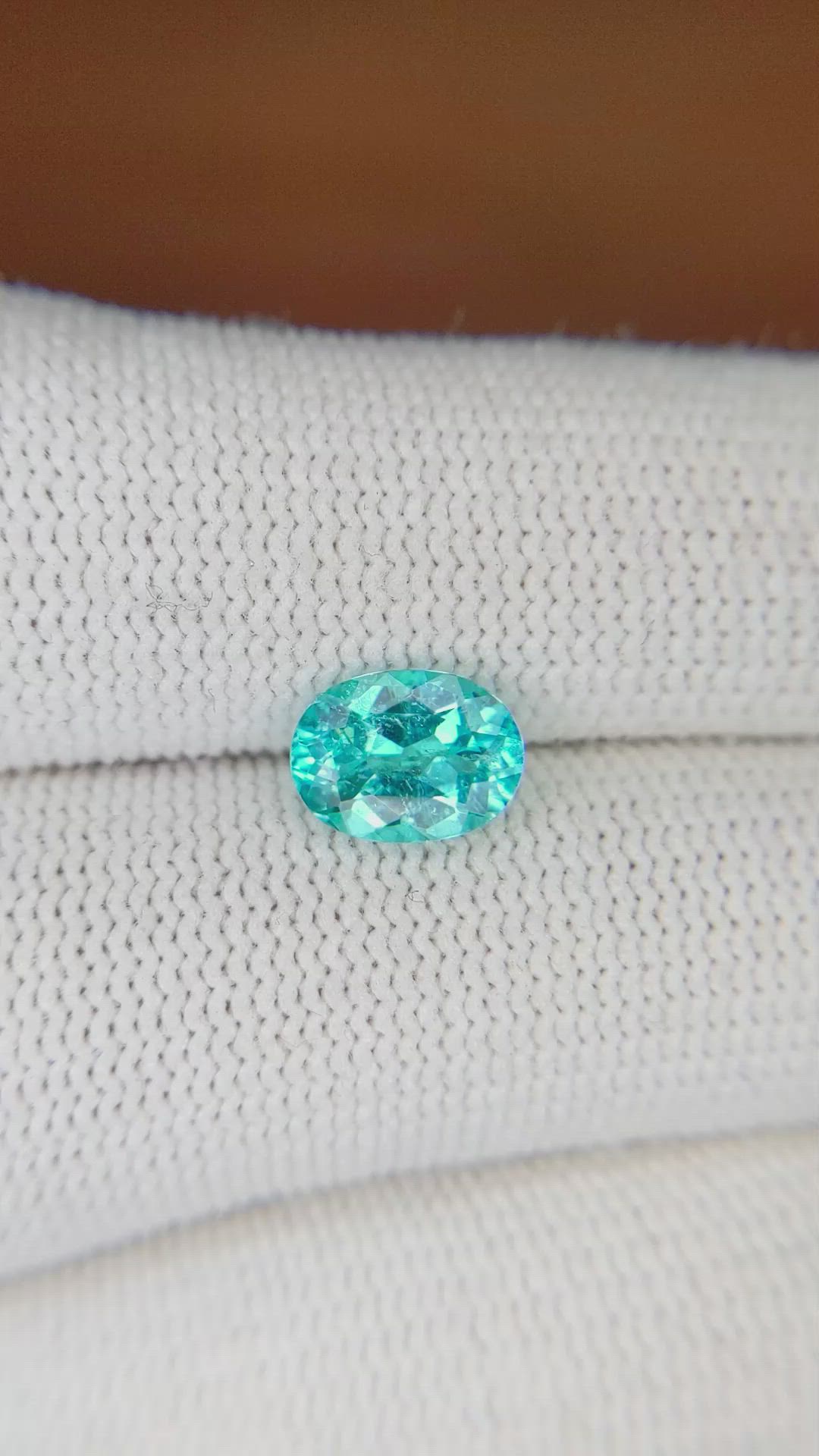 1.38 Ct. Paraiba Tourmaline from Brazil Size Video