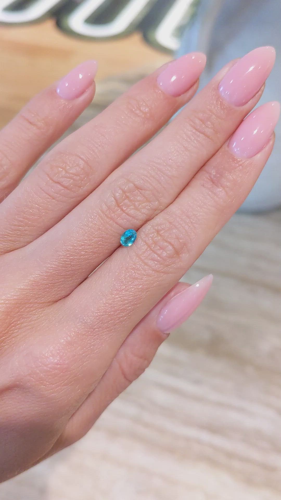 0.31 Ct. Paraiba Tourmaline from Brazil Size Video