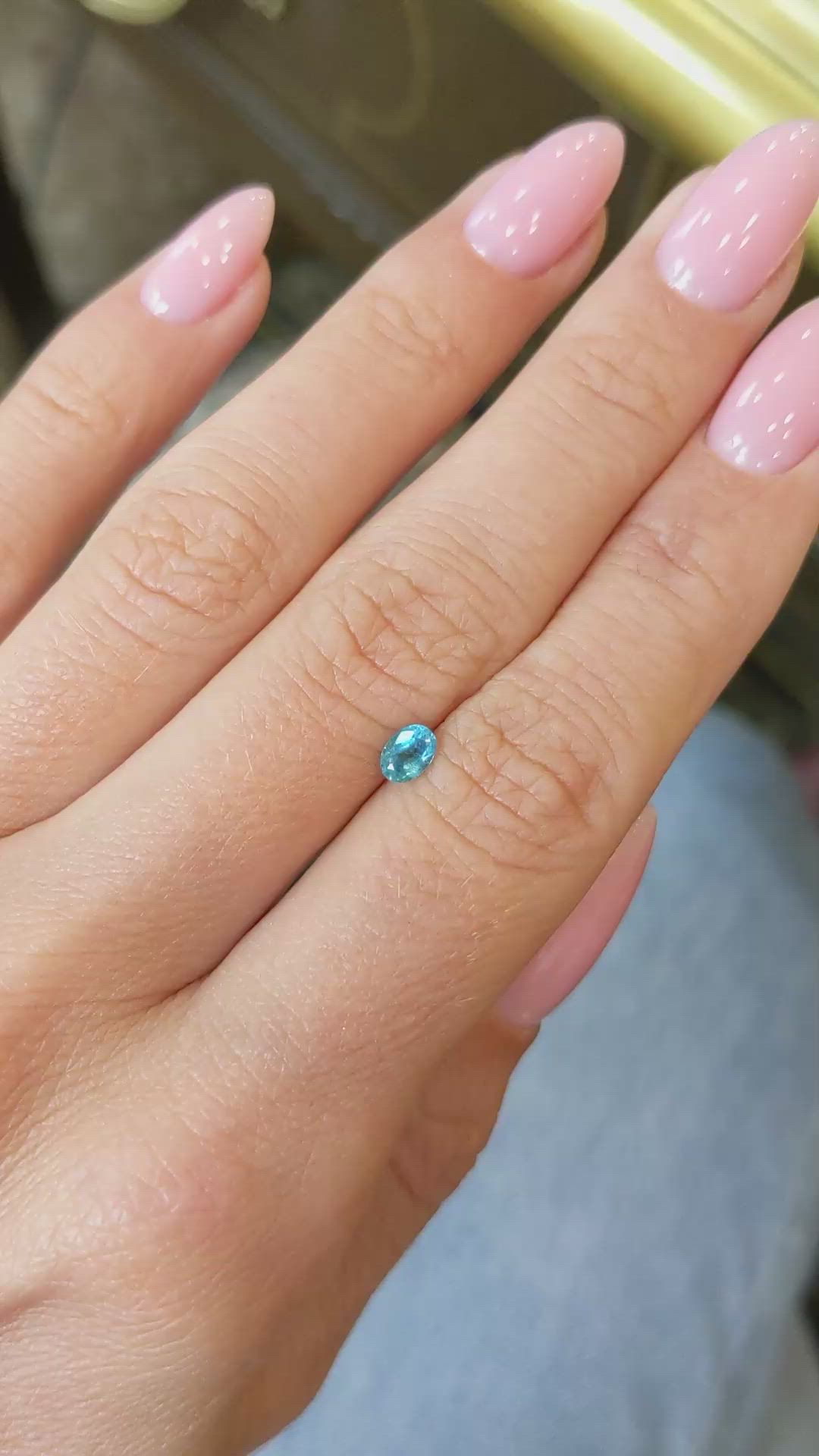 0.31 Ct. Paraiba Tourmaline from Brazil Size Video
