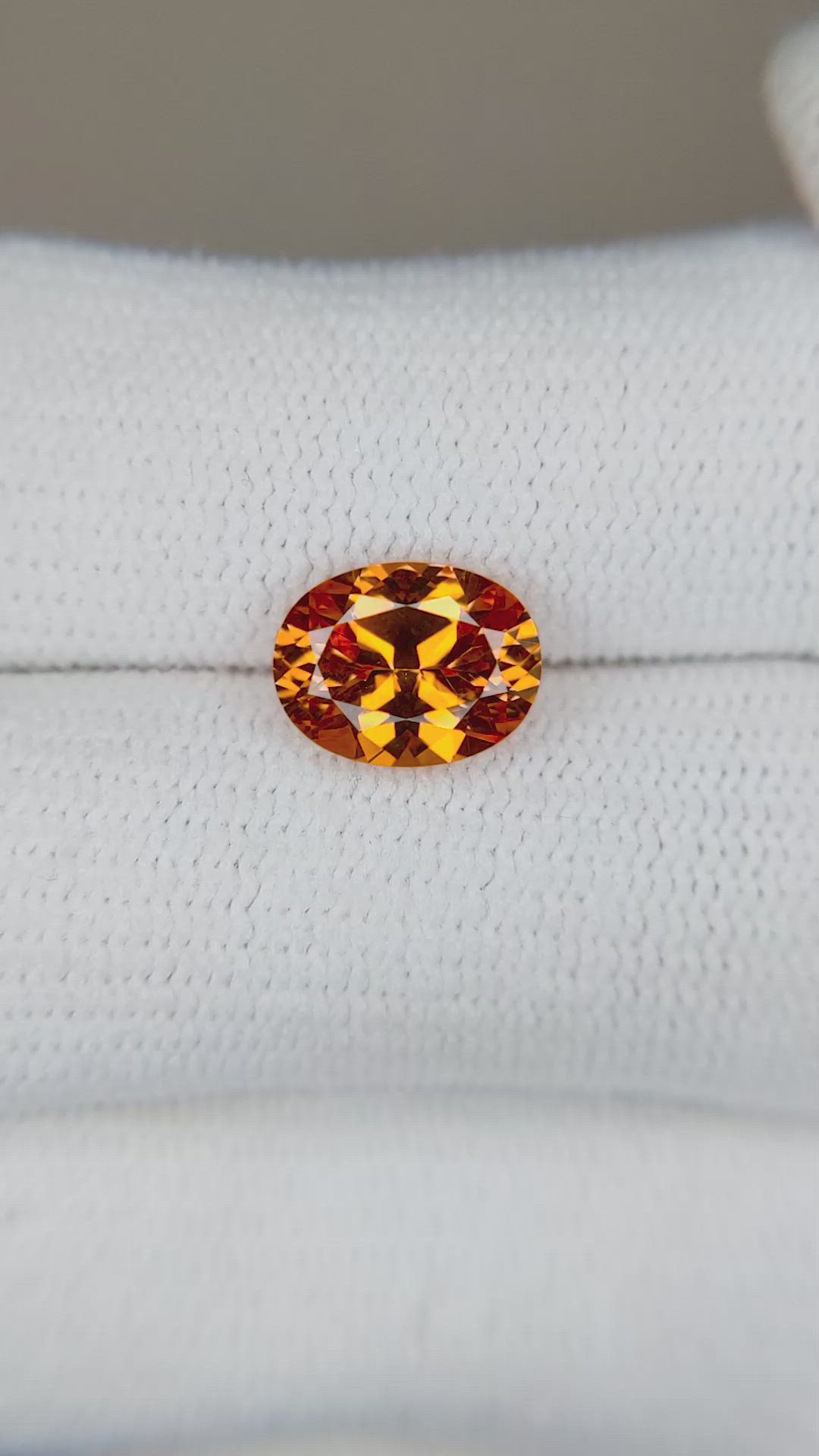2.15 Ct. Spessartite Garnet from Madagascar Size Video