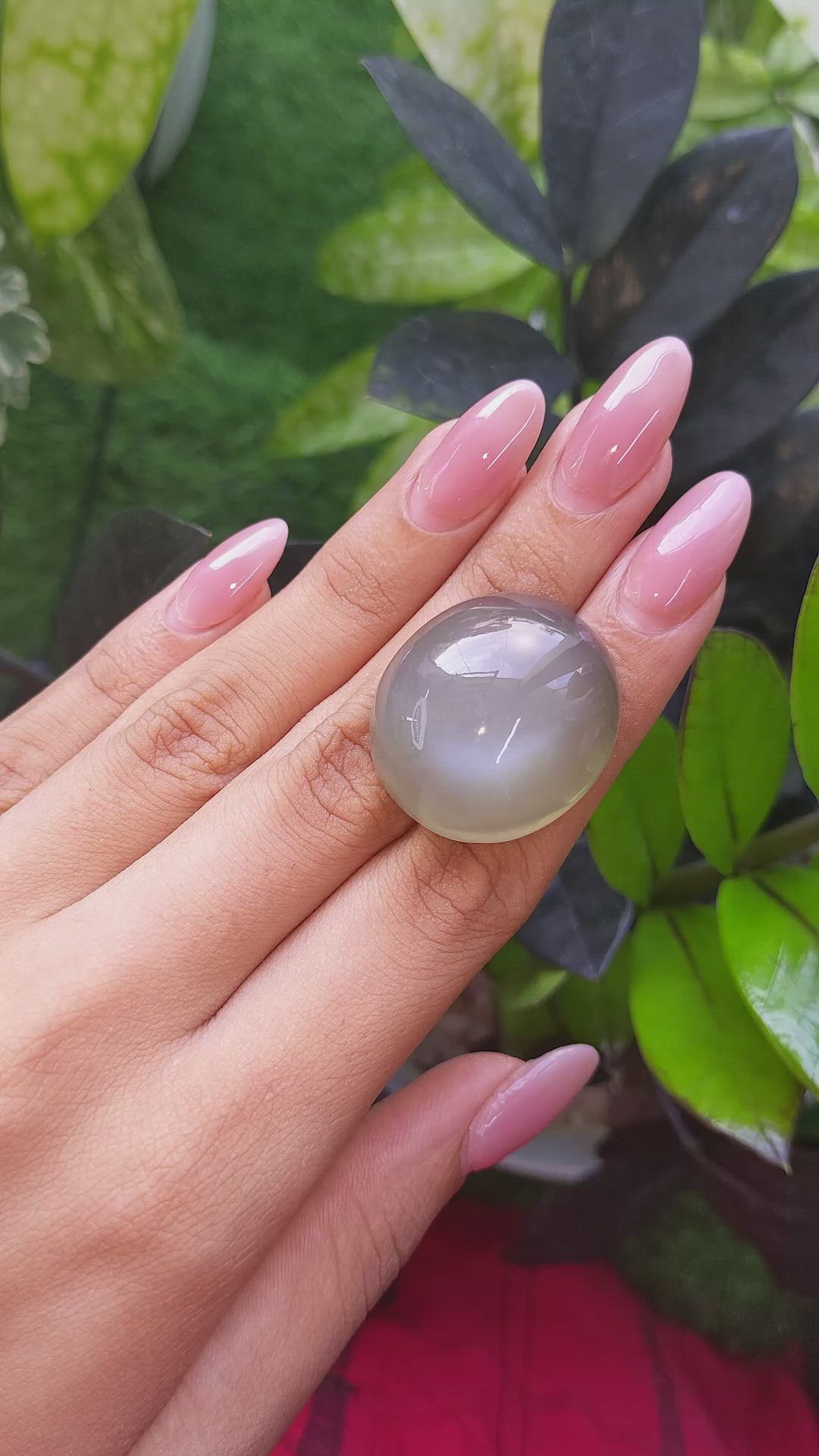 84.77 Ct. Cabochon Moonstone from Ceylon (Sri Lanka) Size Video