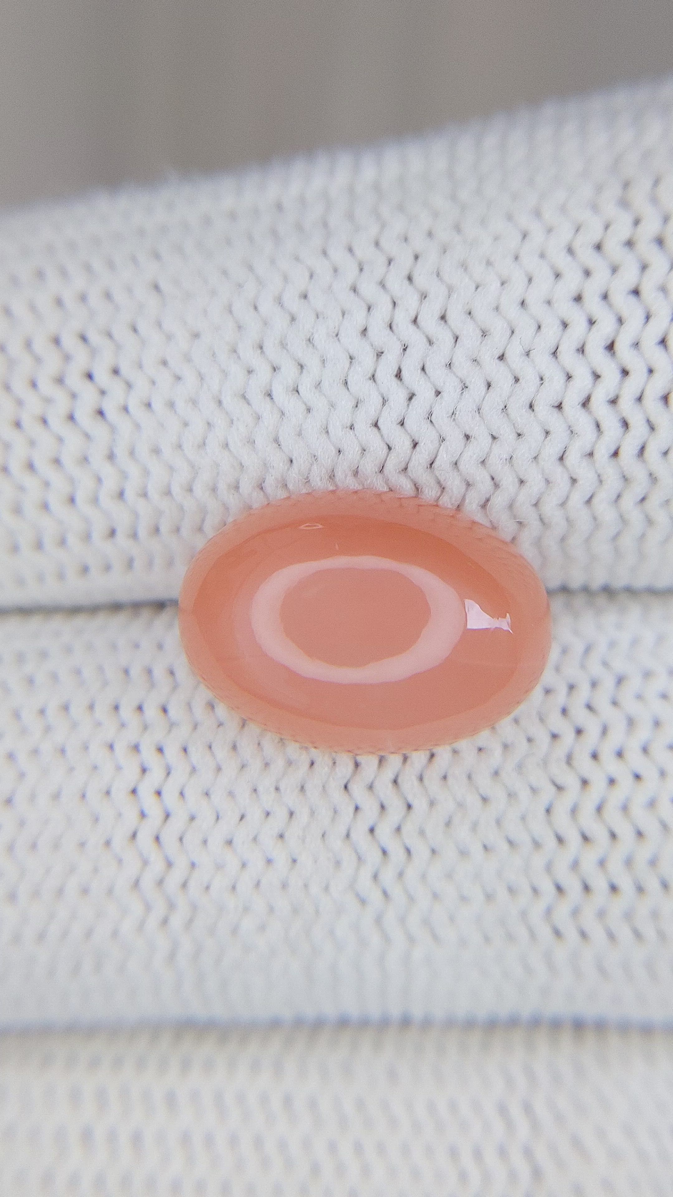 6.01 Ct. Cabochon Moonstone from Ceylon (Sri Lanka) Size Video