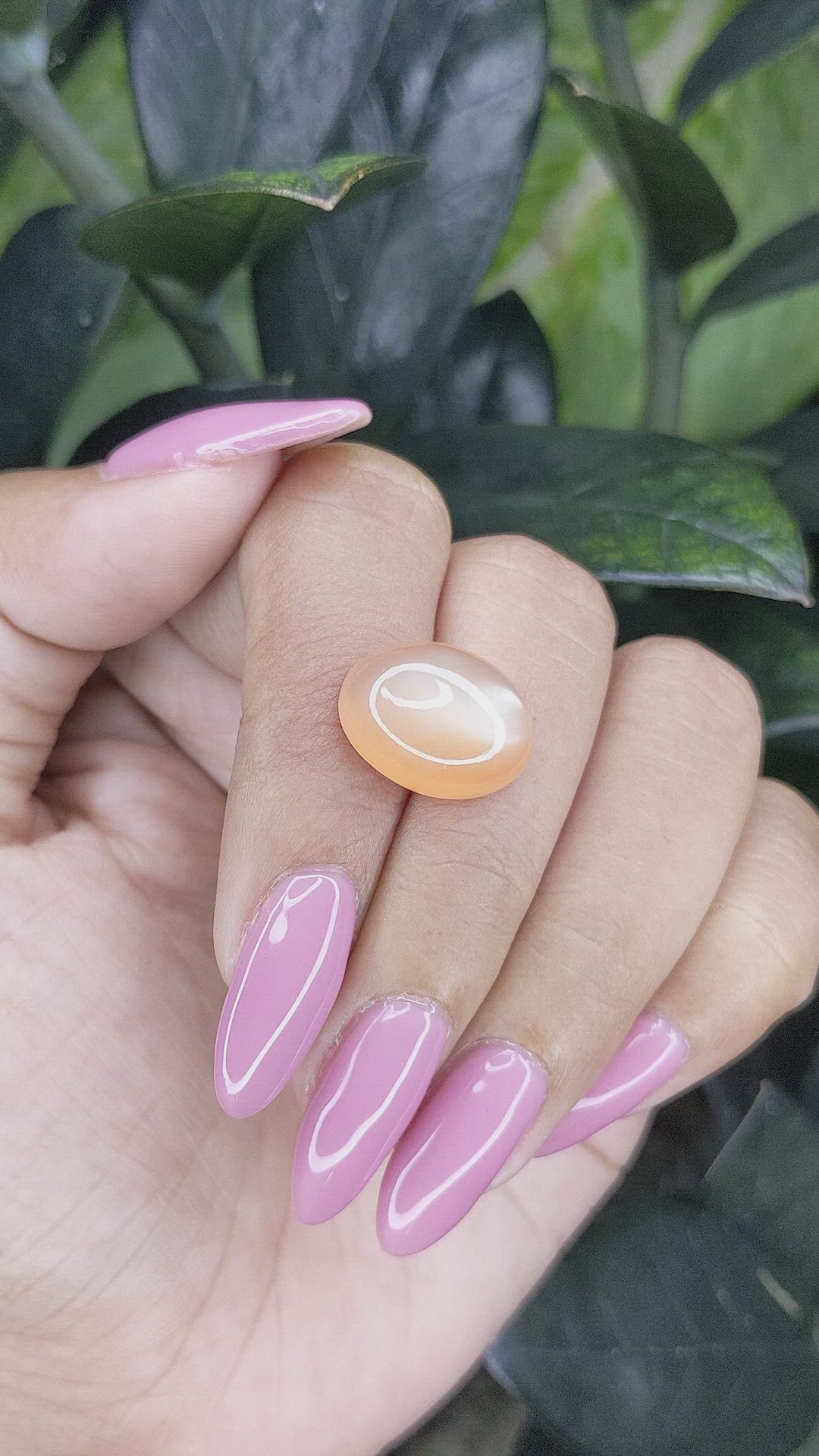 10.19 Ct. Cabochon Moonstone from Ceylon (Sri Lanka) Size Video