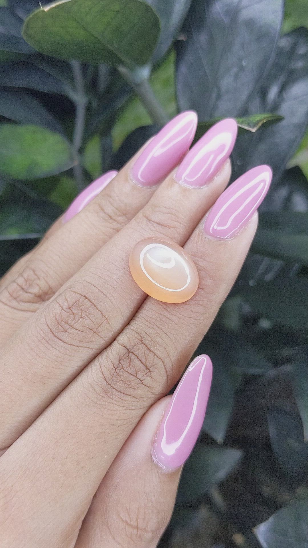 10.19 Ct. Cabochon Moonstone from Ceylon (Sri Lanka) Size Video