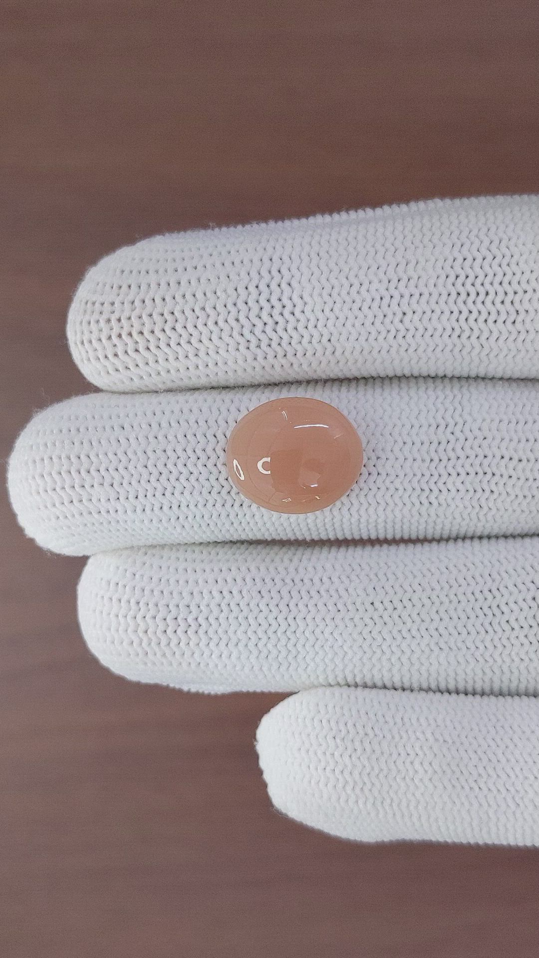 6.22 Ct. Cabochon Moonstone from Ceylon (Sri Lanka) Size Video