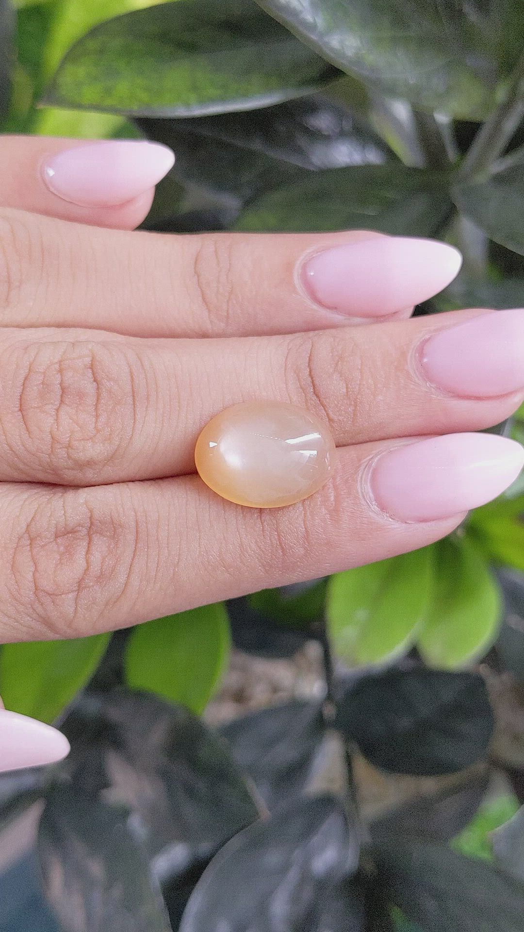 7.72 Ct. Cabochon Moonstone from Ceylon (Sri Lanka) Size Video
