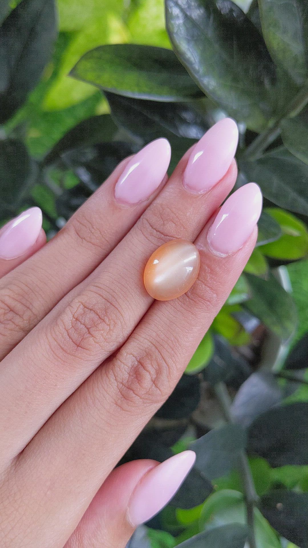 8.44 Ct. Cabochon Moonstone from Ceylon (Sri Lanka) Size Video